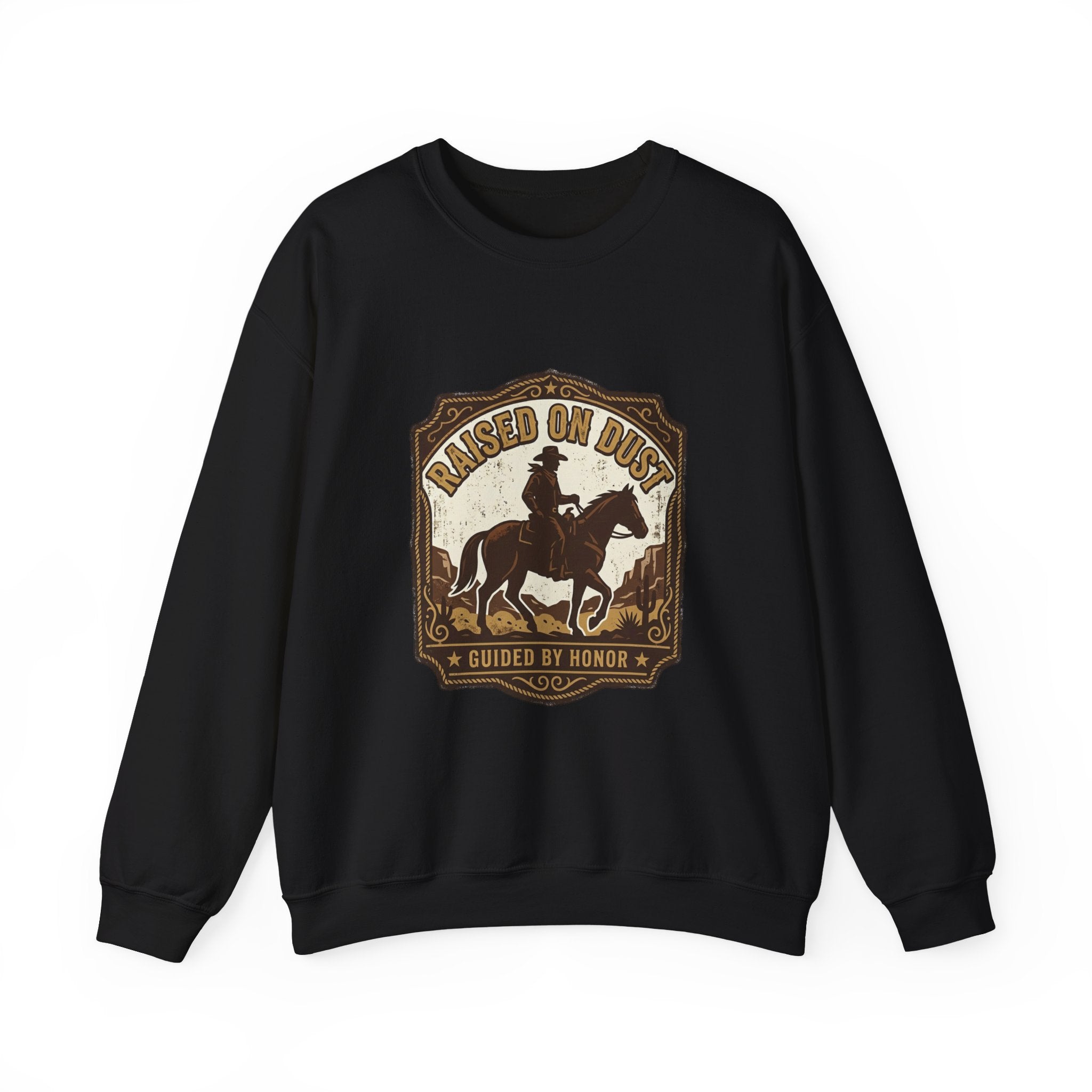 Raised on Dust Crewneck Sweatshirt | Western Americana Vintage rodeo, frontier