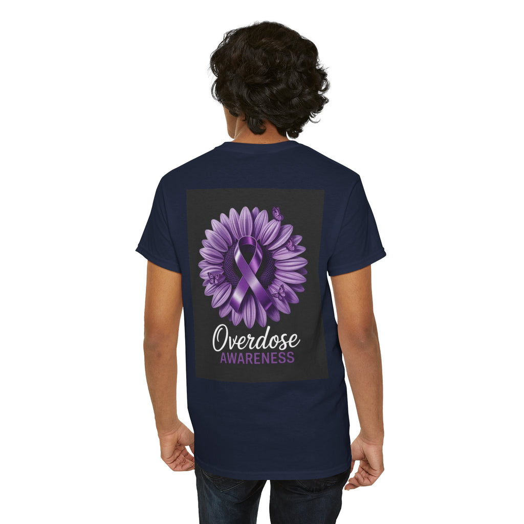 Overdose Awareness T-Shirt — 'We Do Recover' Purple Ribbon Recovery Tee