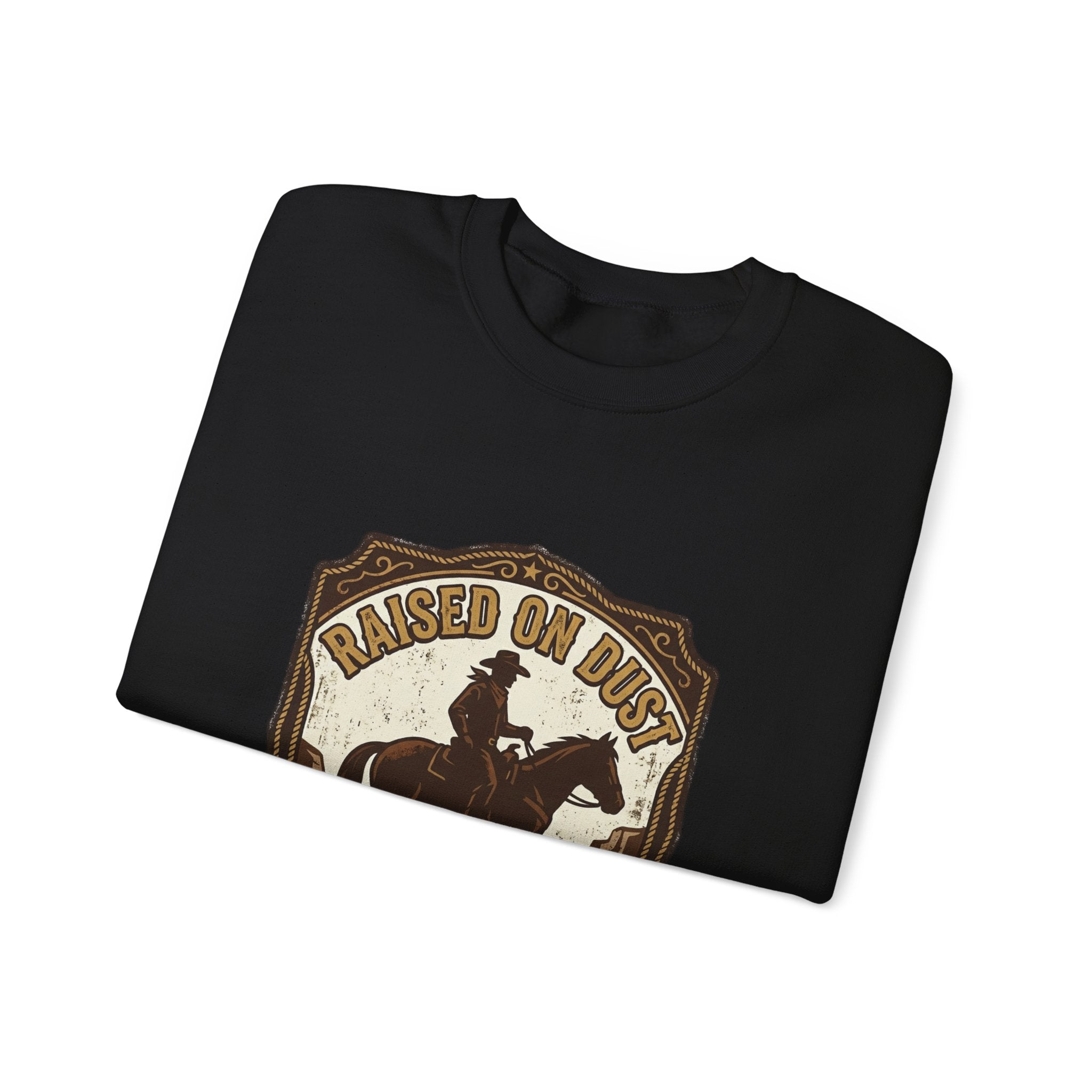 Raised on Dust Crewneck Sweatshirt | Western Americana Vintage rodeo, frontier