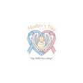 Mother's Day memorial baby ribbon Kiss-Cut Stickers | typographic mom pastel