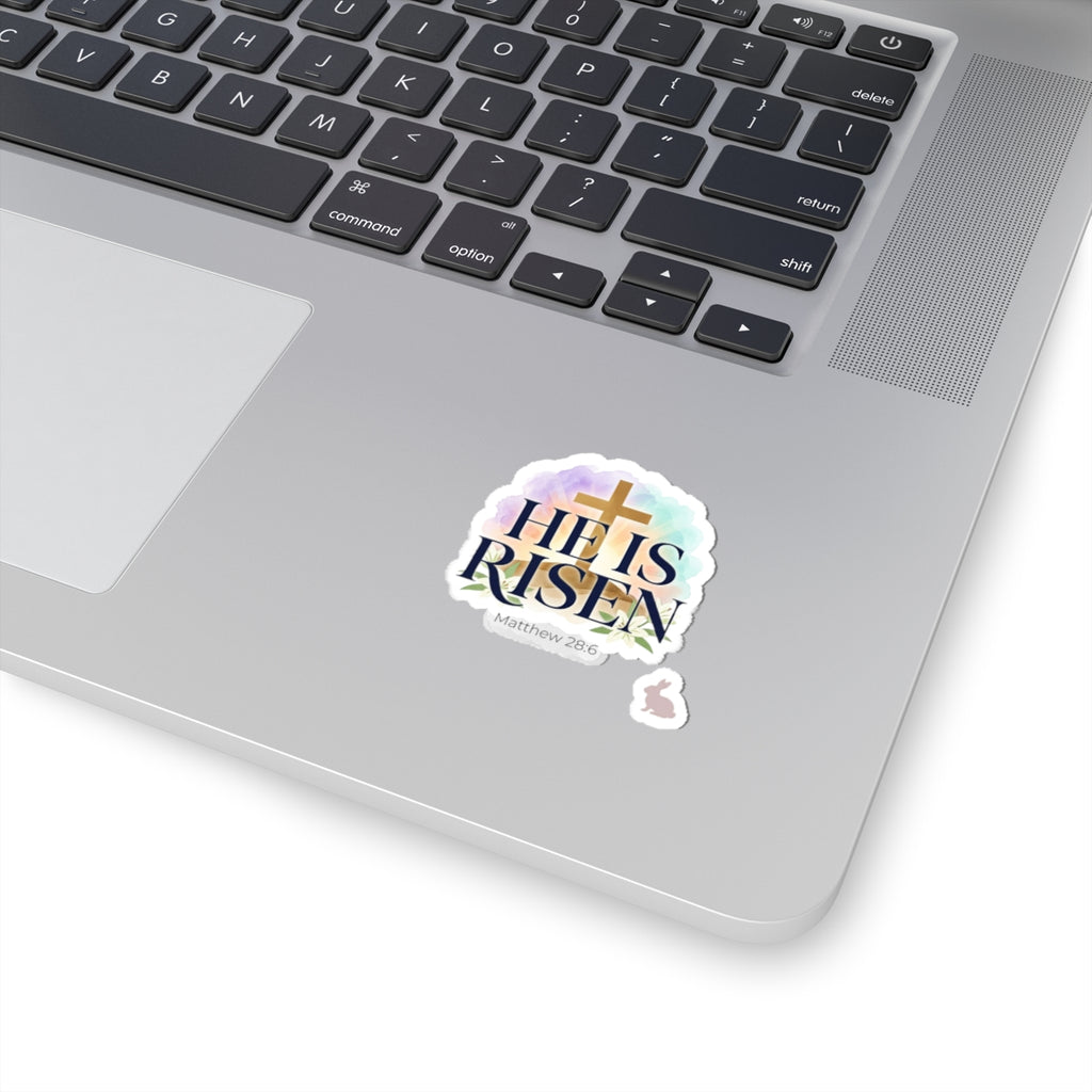 He Is Risen Kiss-Cut Stickers | Christian Easter, Scripture Matthew 28:6