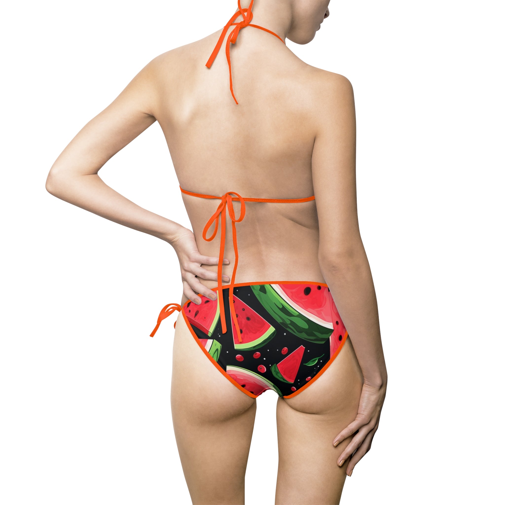 Watermelon Print Bikini Swimsuit - Women's Tropical Summer Swimwear