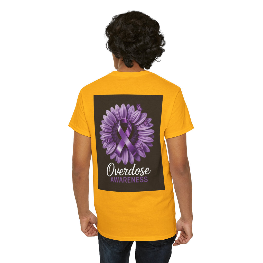 Overdose Awareness T-Shirt — 'We Do Recover' Purple Ribbon Recovery Tee