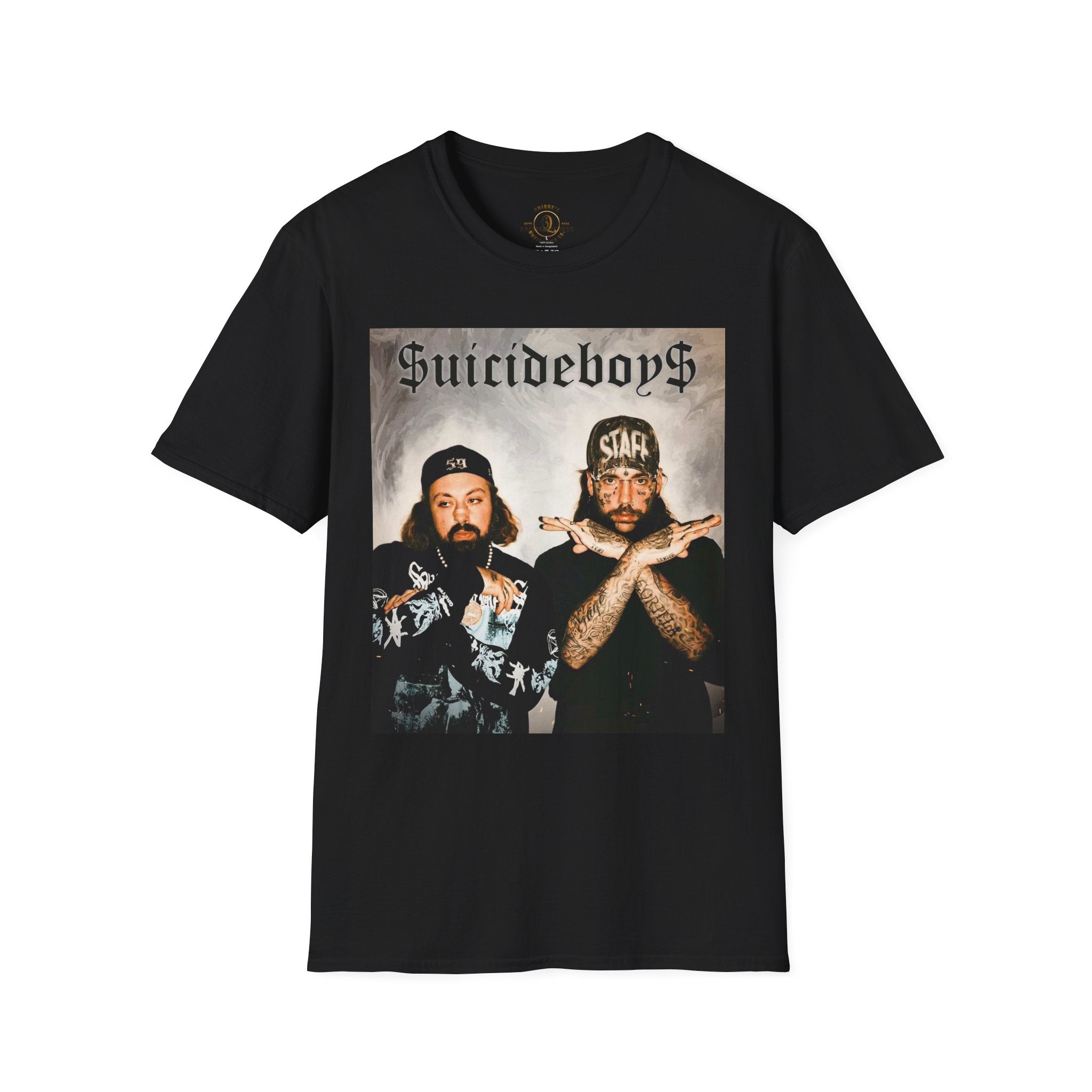 Suicideboys Graphic T-Shirt — Black & White Rap Crew Photo Tee