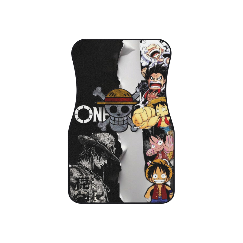 One Piece Car Floor Mats (Set of 4) — Luffy Wanted Pirate-Themed Car Mats
