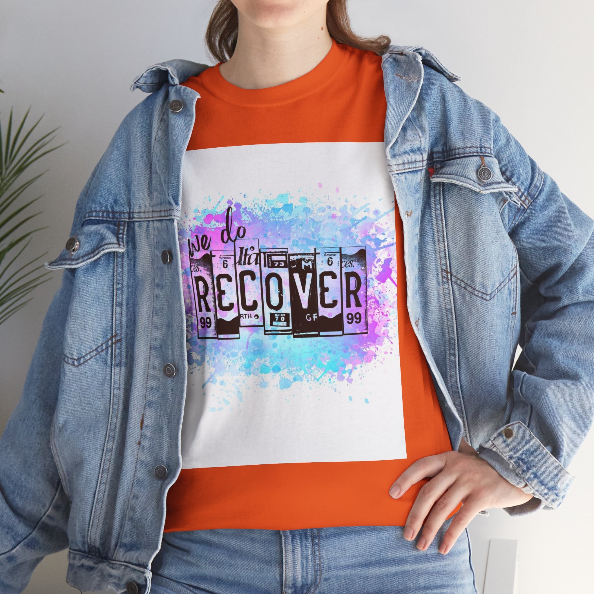 Overdose Awareness T-Shirt — 'We Do Recover' Purple Ribbon Recovery Tee