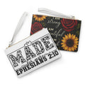 Clutch Bag — "Made for More" Ephesians 2:10 Christian Faith Wristlet