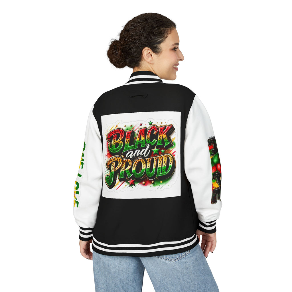 Black and Proud Letterman Jacket - 'One Love' Rasta Varsity Jacket