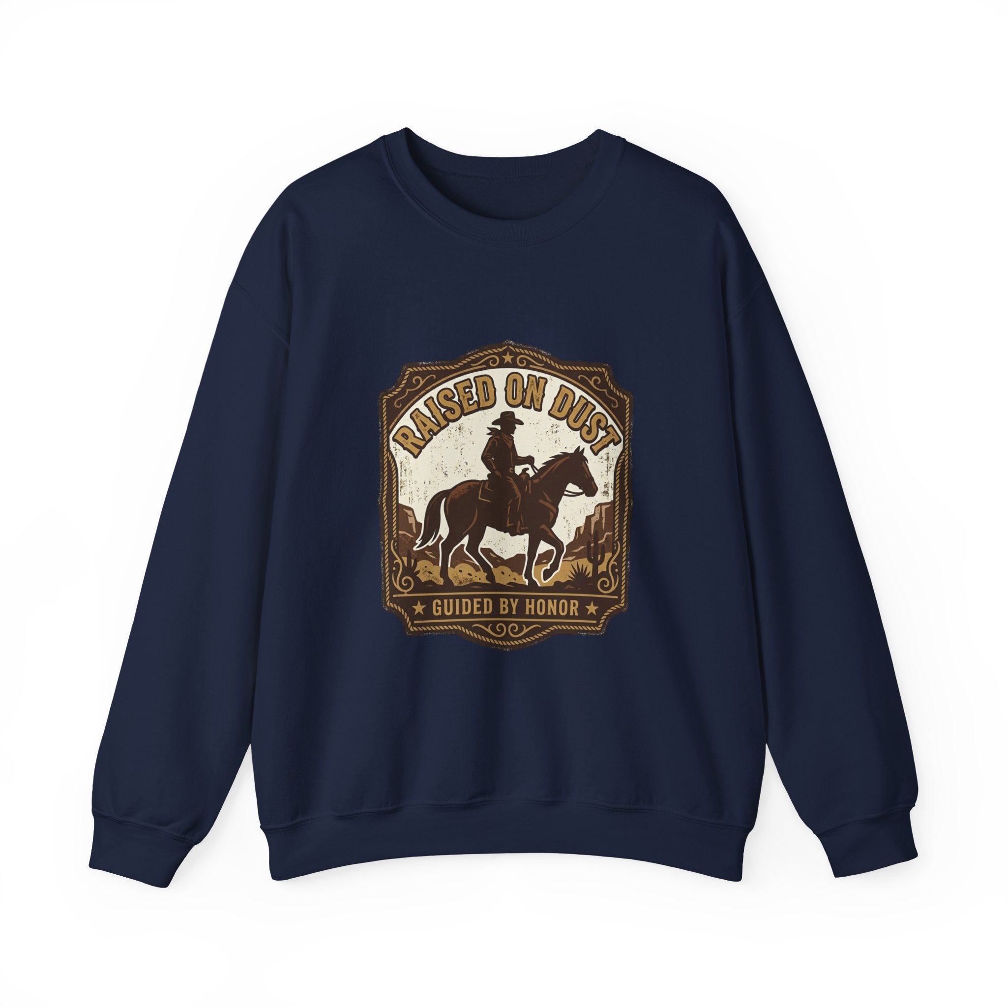 Raised on Dust Crewneck Sweatshirt | Western Americana Vintage rodeo, frontier