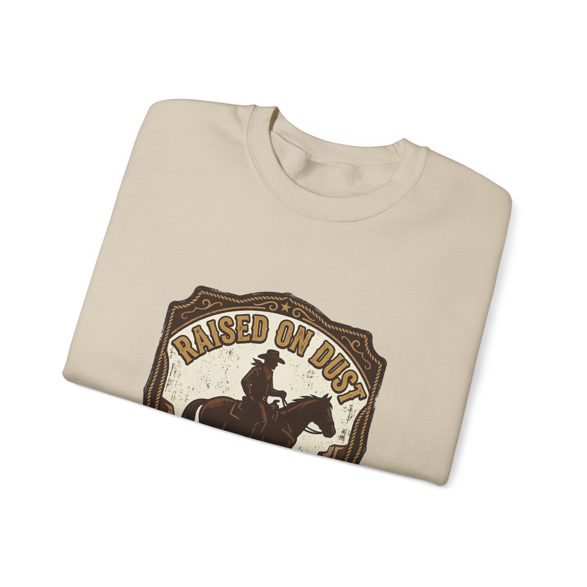 Raised on Dust Crewneck Sweatshirt | Western Americana Vintage rodeo, frontier