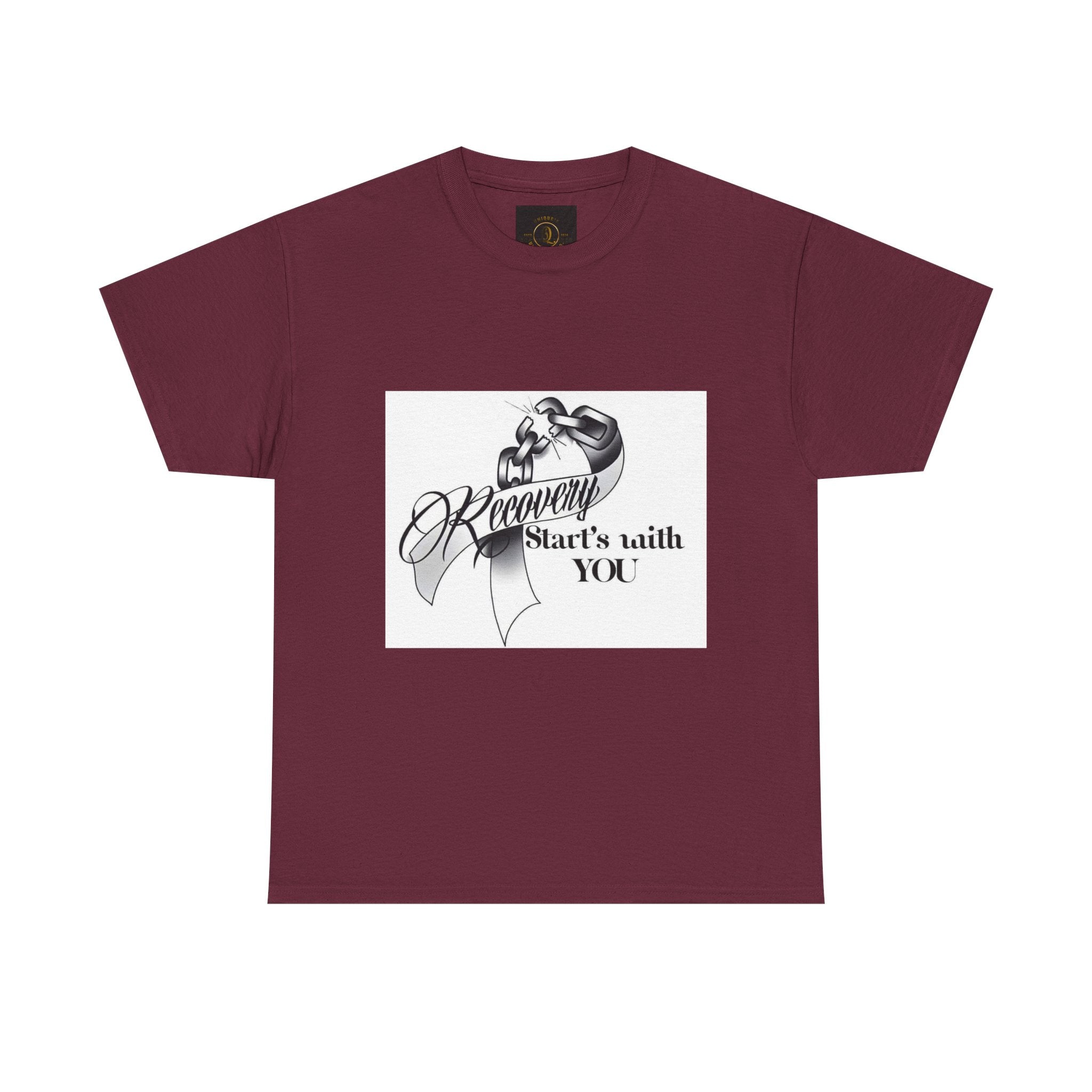 Recovery Starts With You Tee — Rose & Ribbon Awareness T‑Shirt