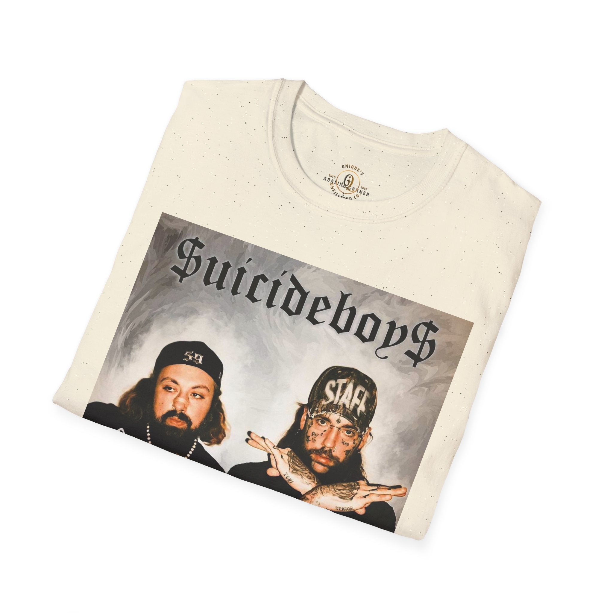 Suicideboys Graphic T-Shirt — Black & White Rap Crew Photo Tee
