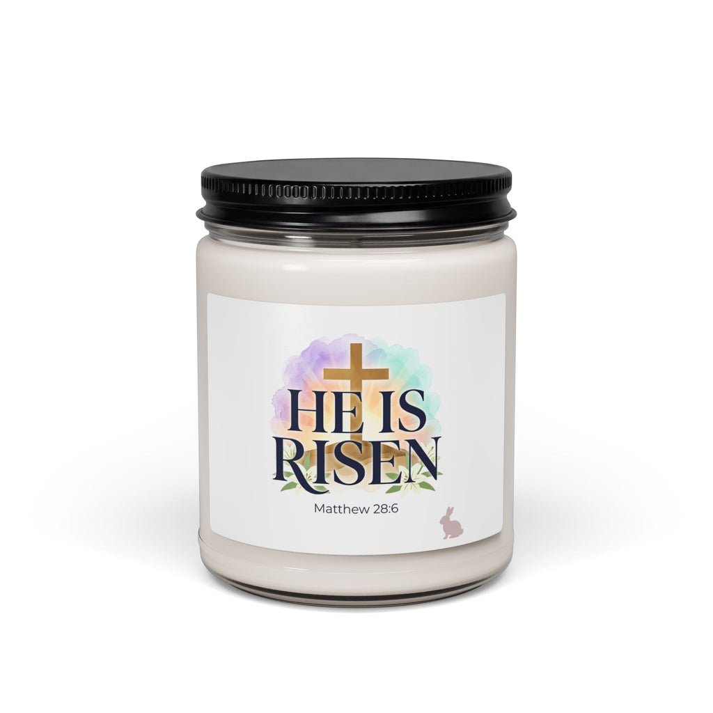He Is Risen Scripture Candle, Soy Jar | Christian Easter, Resurrection
