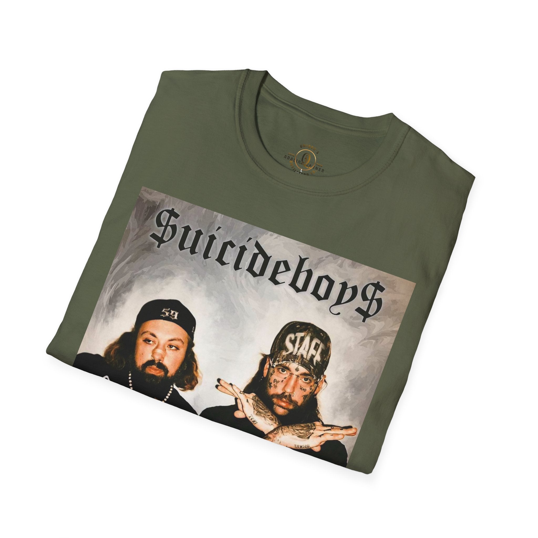 Suicideboys Graphic T-Shirt — Black & White Rap Crew Photo Tee