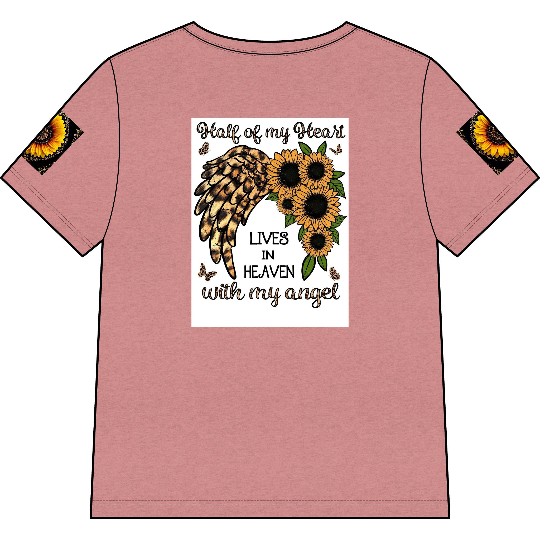Memorial Sunflower Cross V-Neck Tee