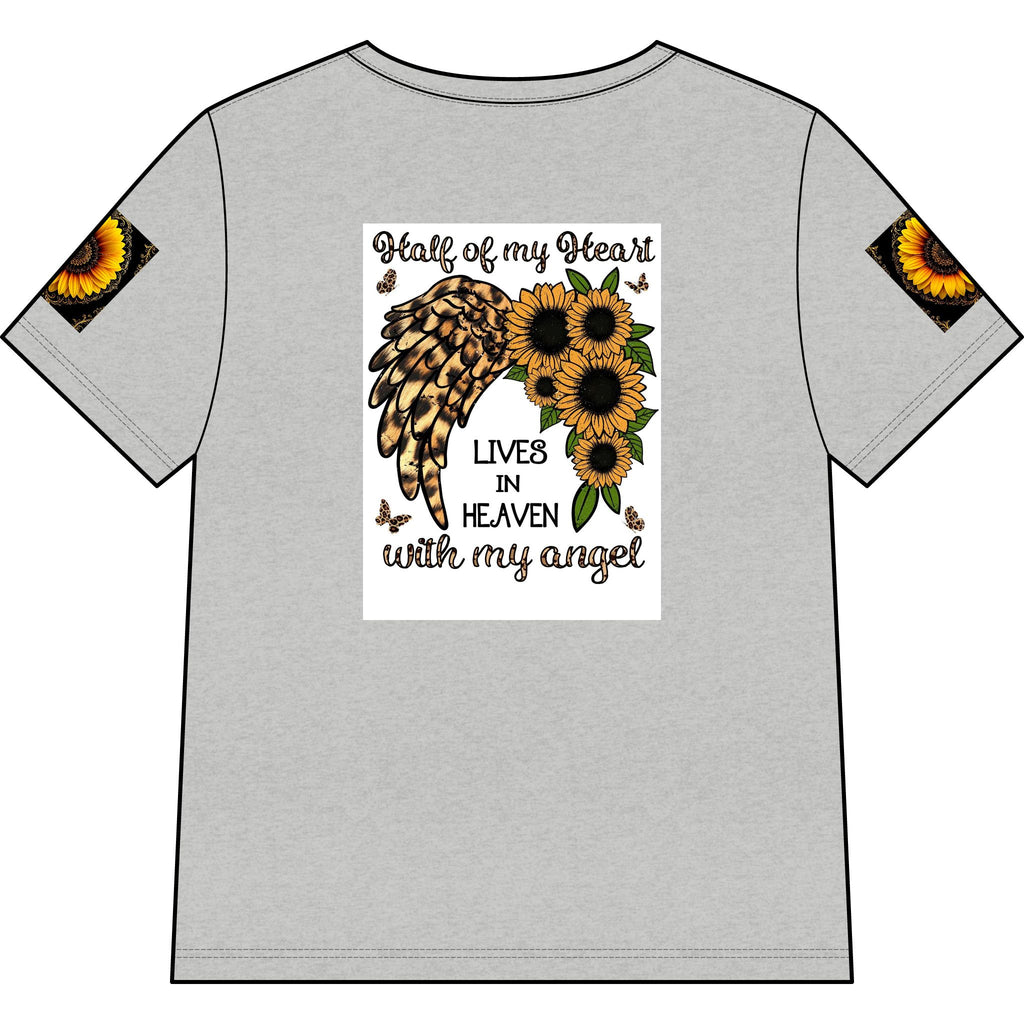 Memorial Sunflower Cross V-Neck Tee