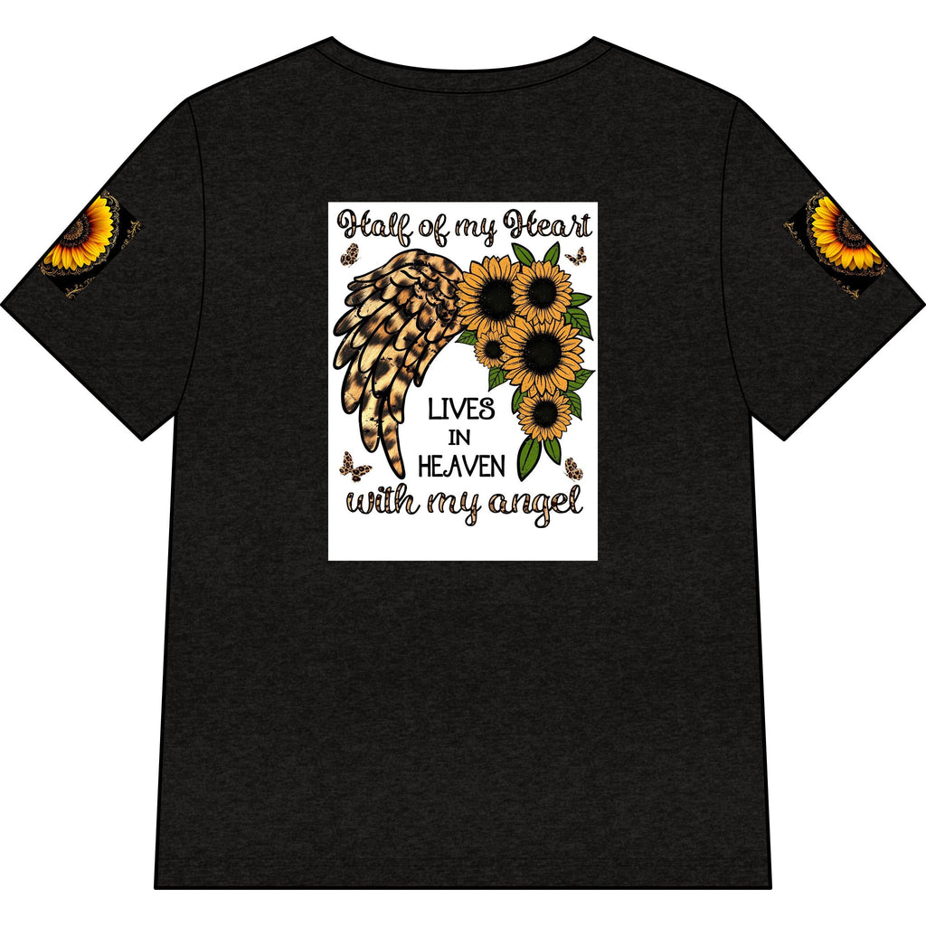 Memorial Sunflower Cross V-Neck Tee