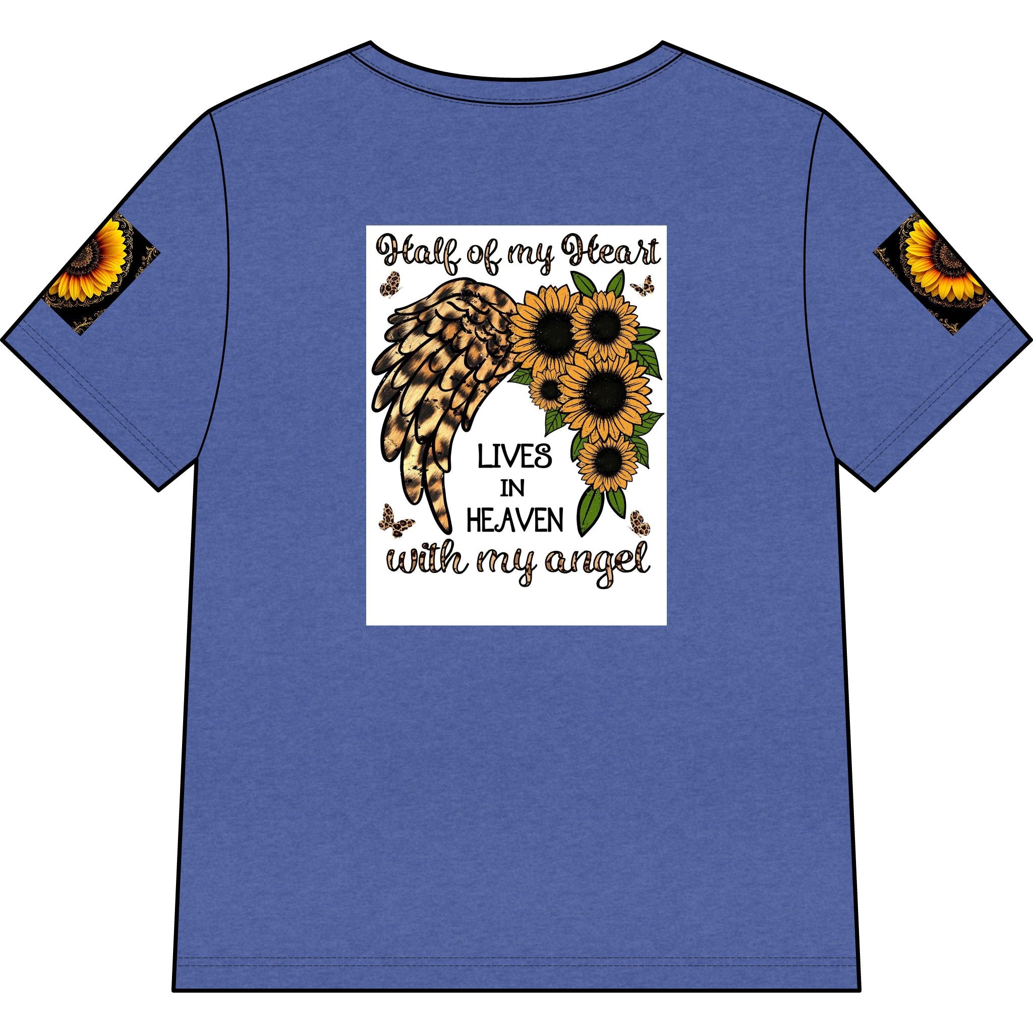 Memorial Sunflower Cross V-Neck Tee