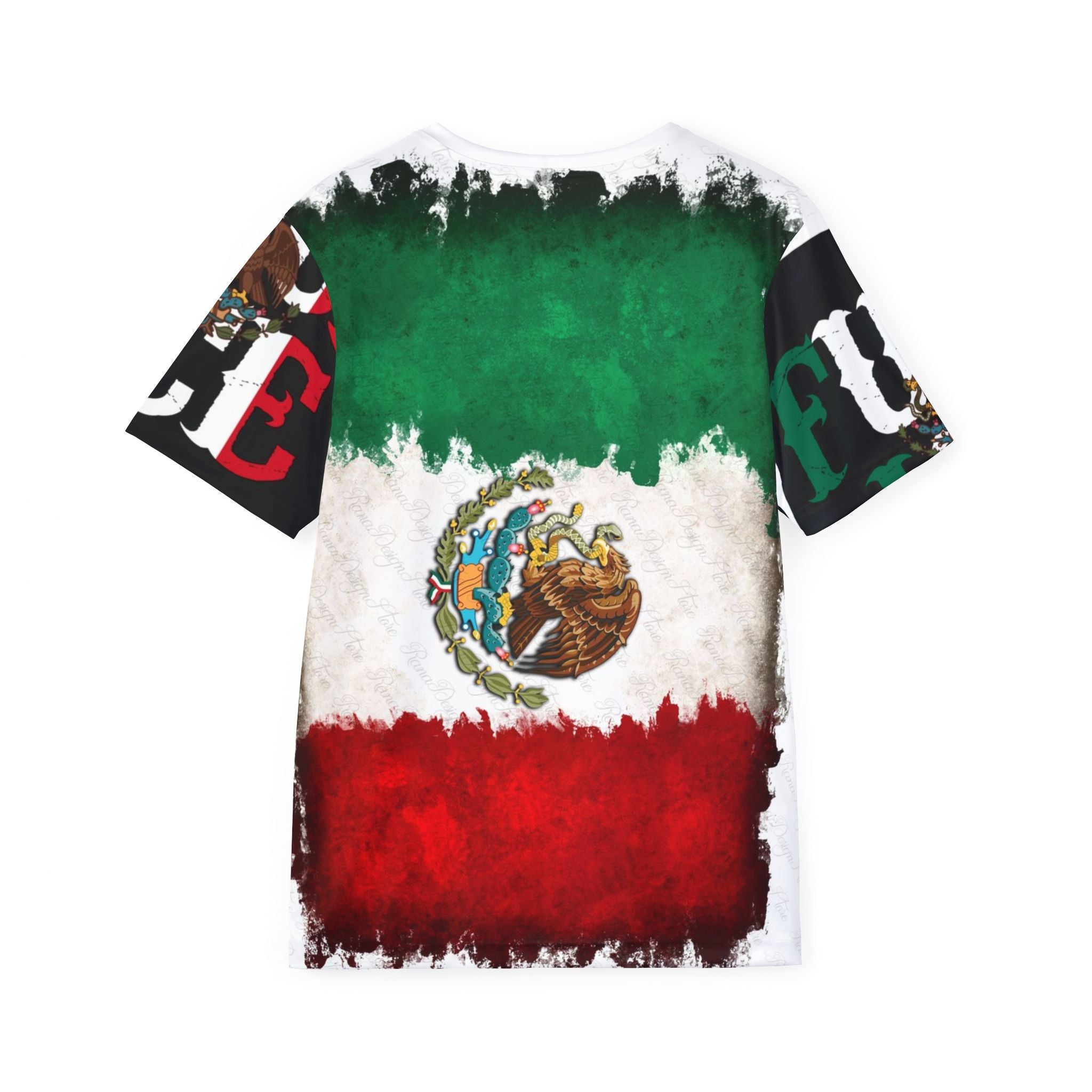 Mexico Flag Men's Sports Jersey - Mexican Eagle Tricolor All-Over Print