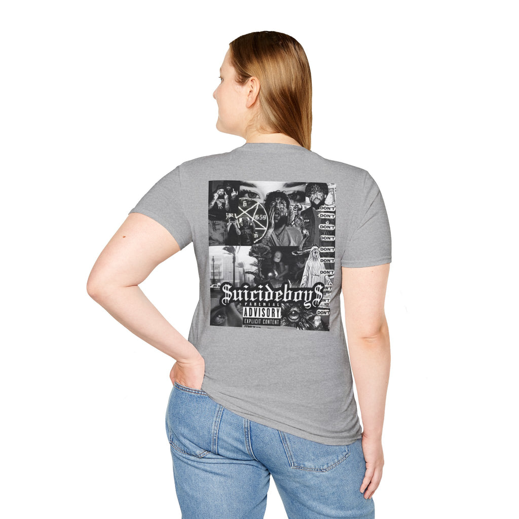 Suicideboys Graphic T-Shirt — Black & White Rap Crew Photo Tee