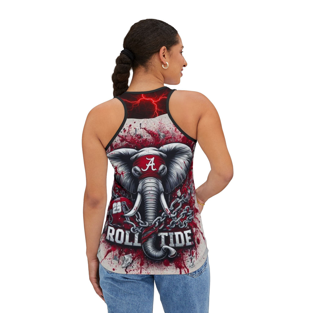 Alabama Roll Tide Elephant Tank Top — Women's Crimson College Football Fan AOP