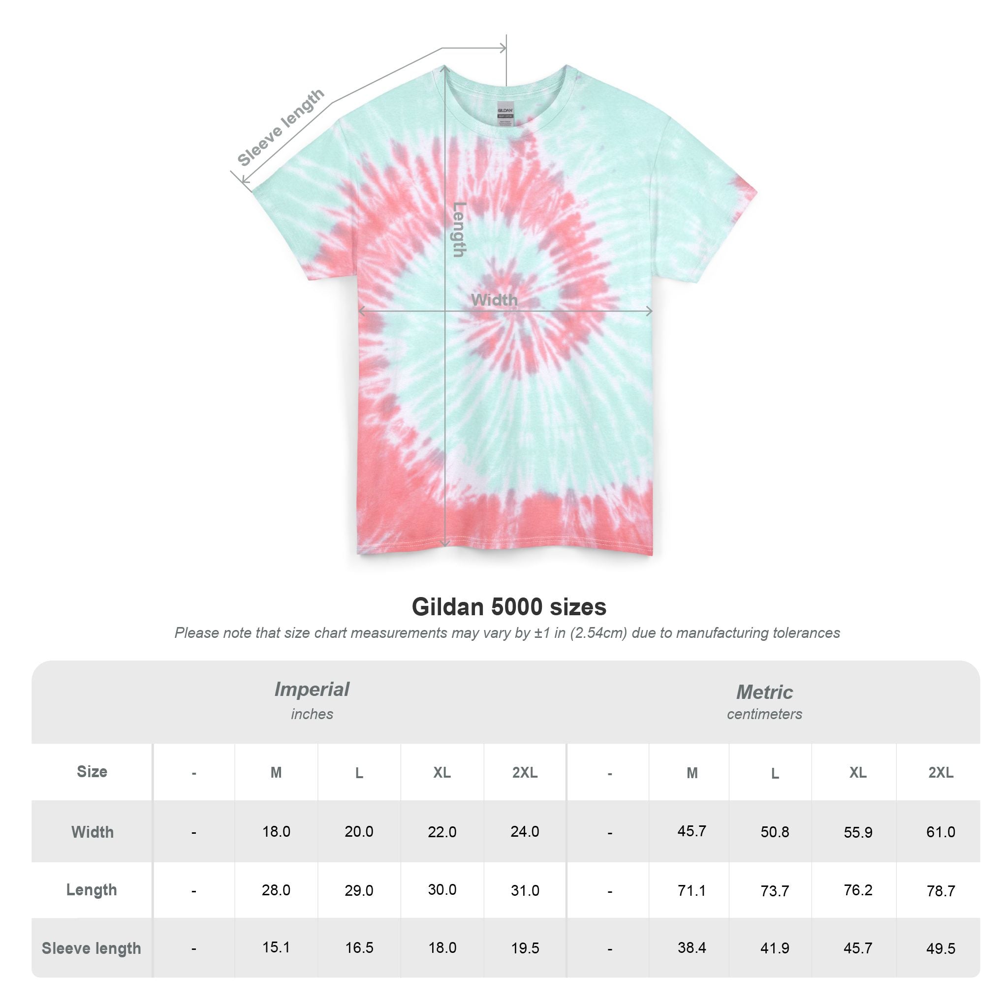 Tie Dye Tee — Blue Spiral Skull "We Do Recover" Back Graphic