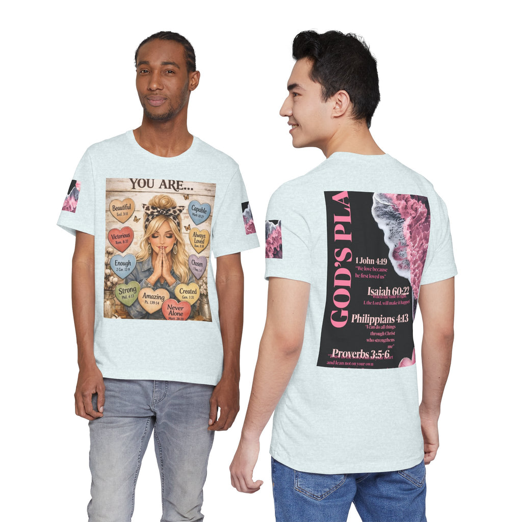 Faith-Based Graphic Tee — "You Are..." Inspirational Scripture Design