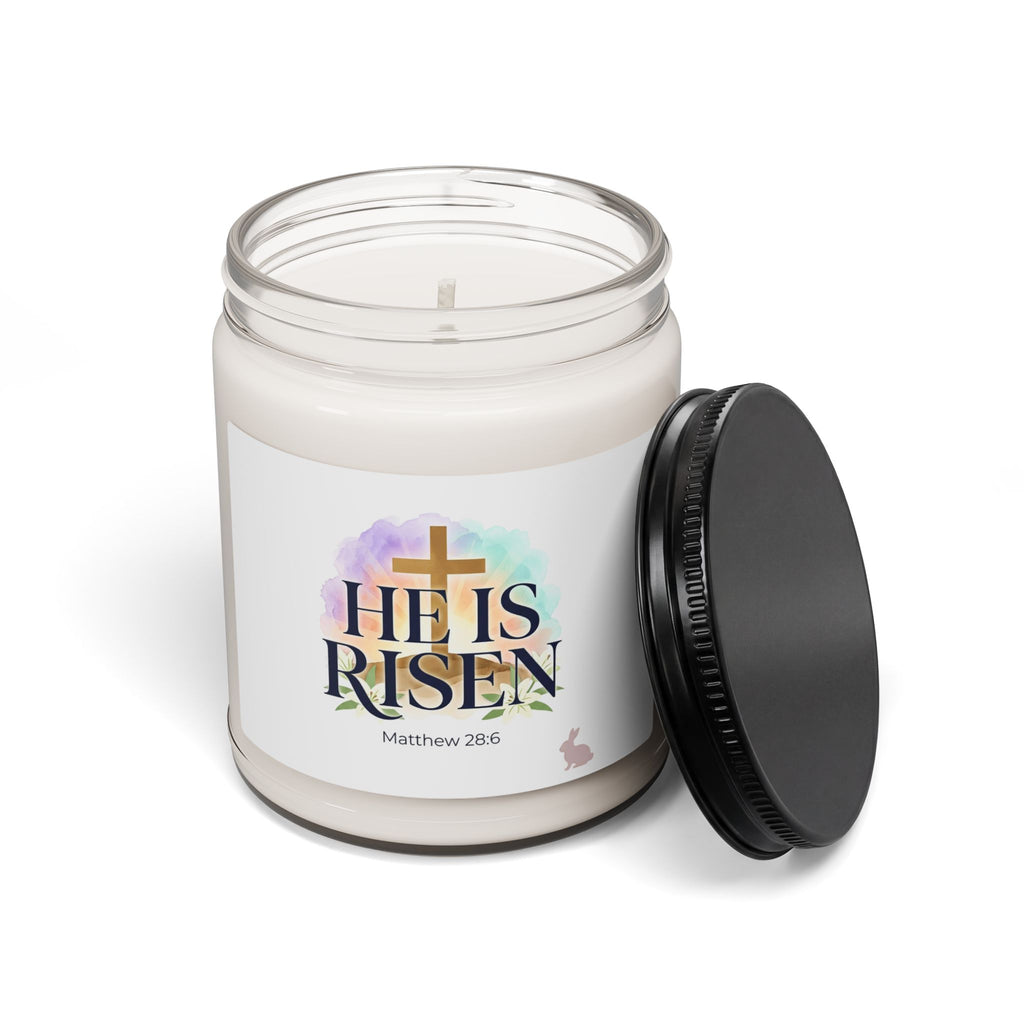 He Is Risen Scripture Candle, Soy Jar | Christian Easter, Resurrection