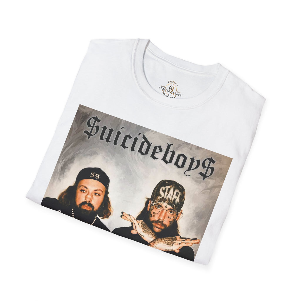 Suicideboys Graphic T-Shirt — Black & White Rap Crew Photo Tee