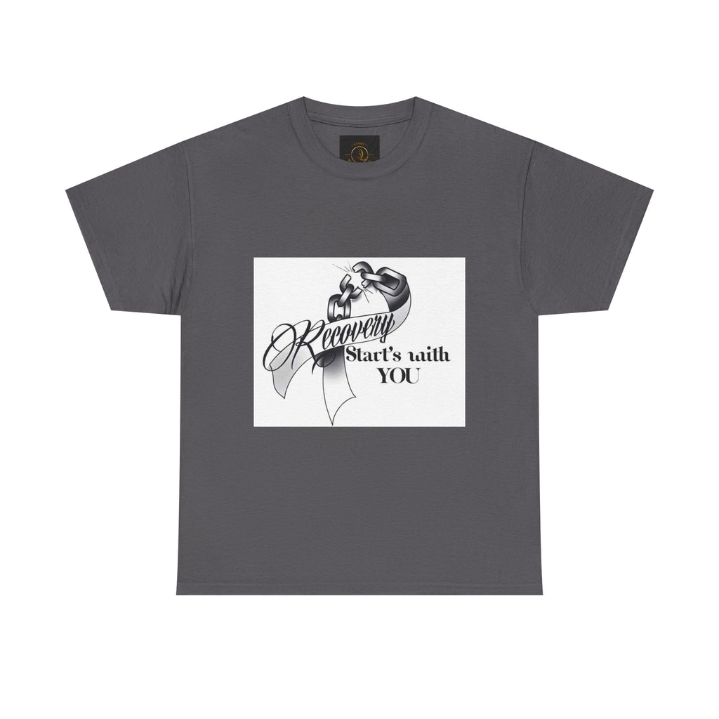 Recovery Starts With You Tee — Rose & Ribbon Awareness T‑Shirt