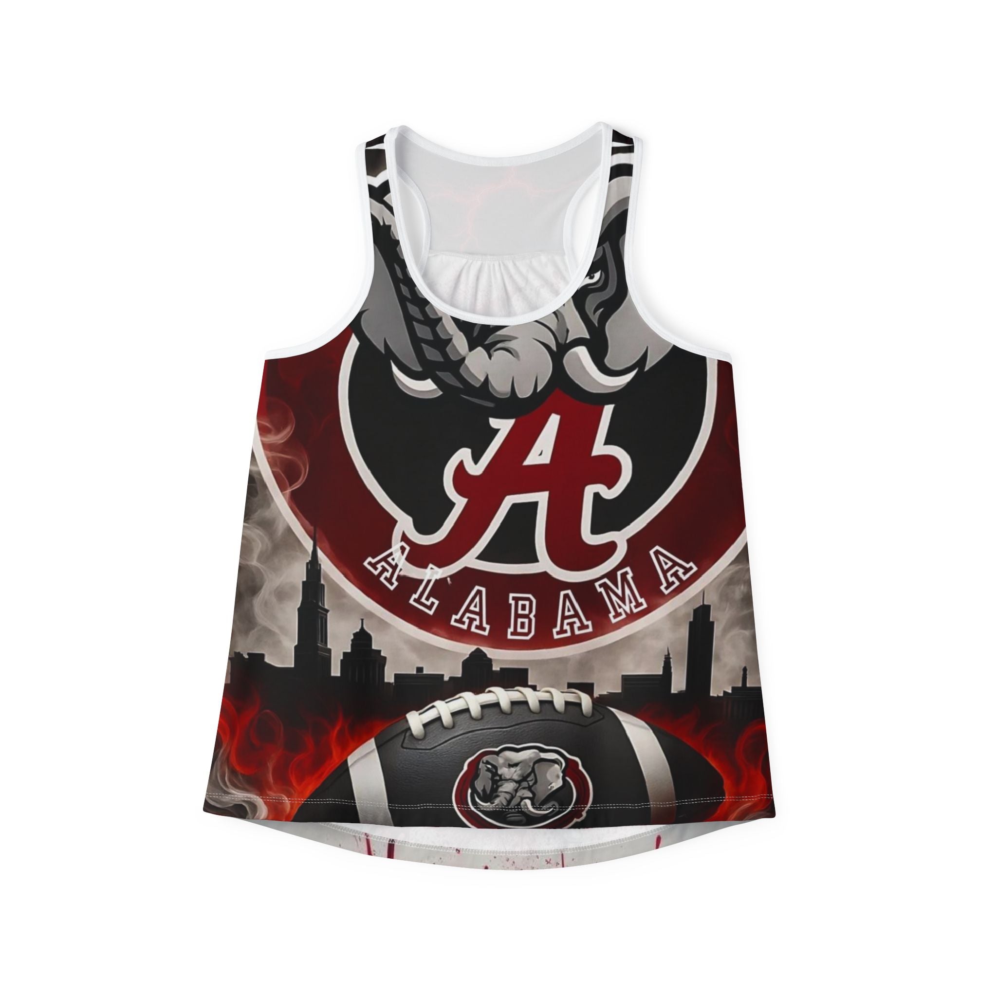 Alabama Roll Tide Elephant Tank Top — Women's Crimson College Football Fan AOP