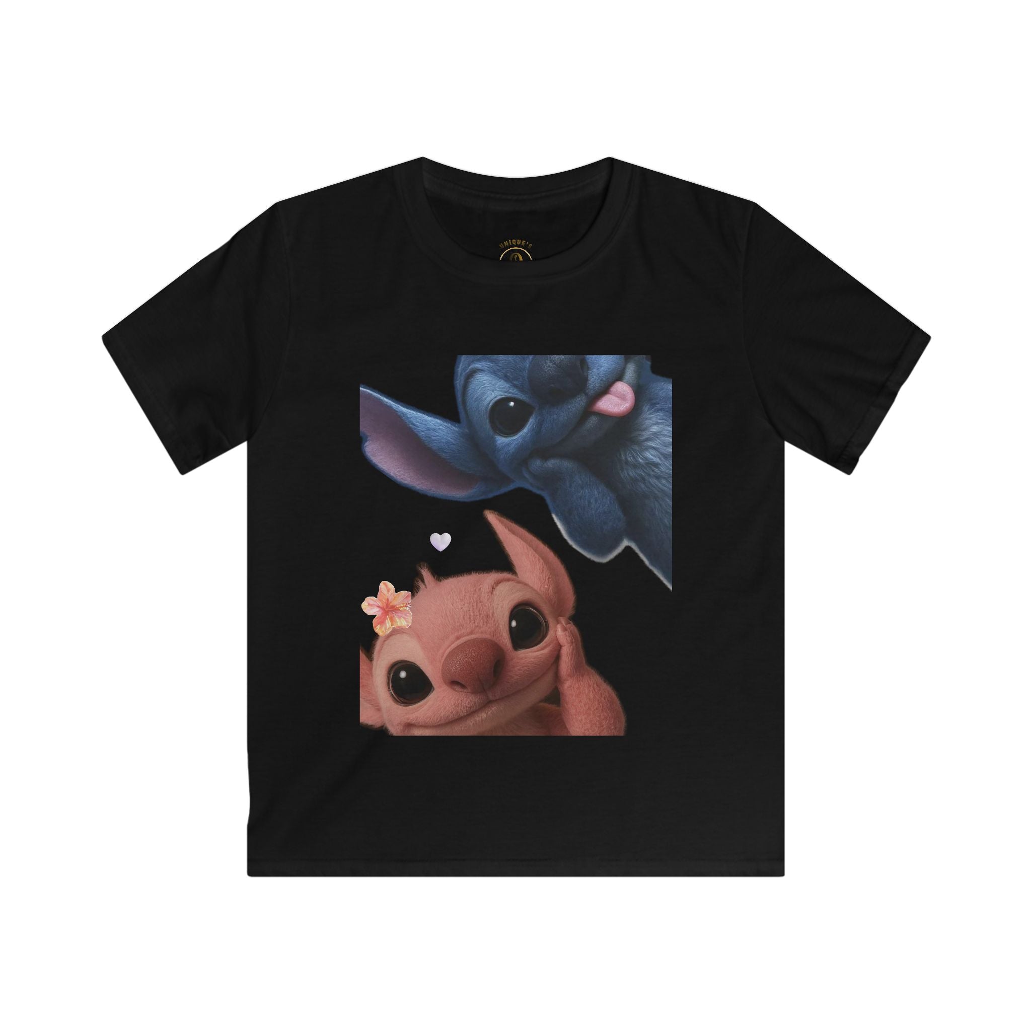 Cute Alien Friends Kids T-Shirt — Adorable Stitch & Angel Print