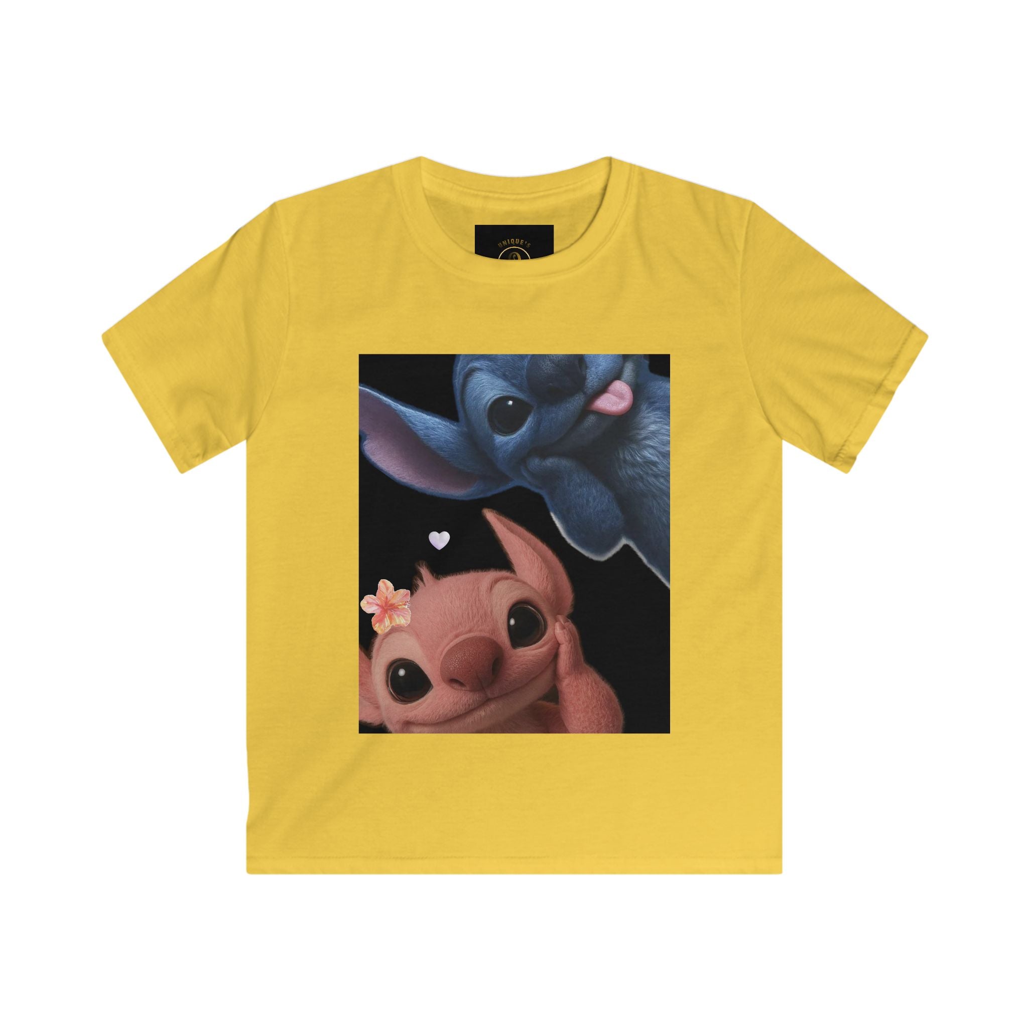 Cute Alien Friends Kids T-Shirt — Adorable Stitch & Angel Print