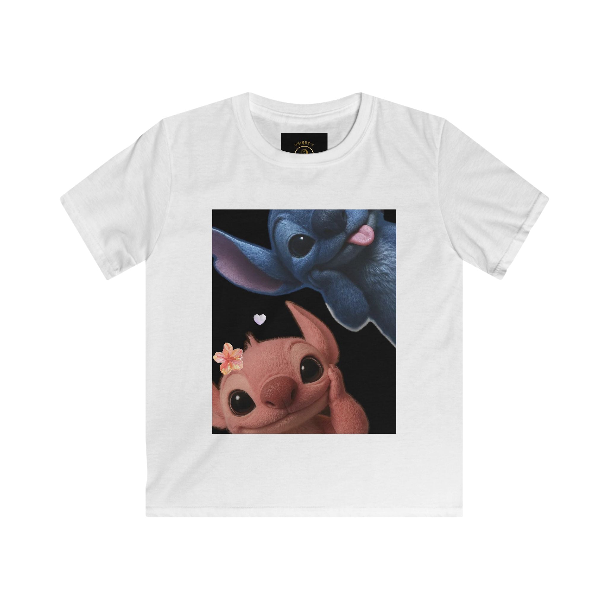 Cute Alien Friends Kids T-Shirt — Adorable Stitch & Angel Print