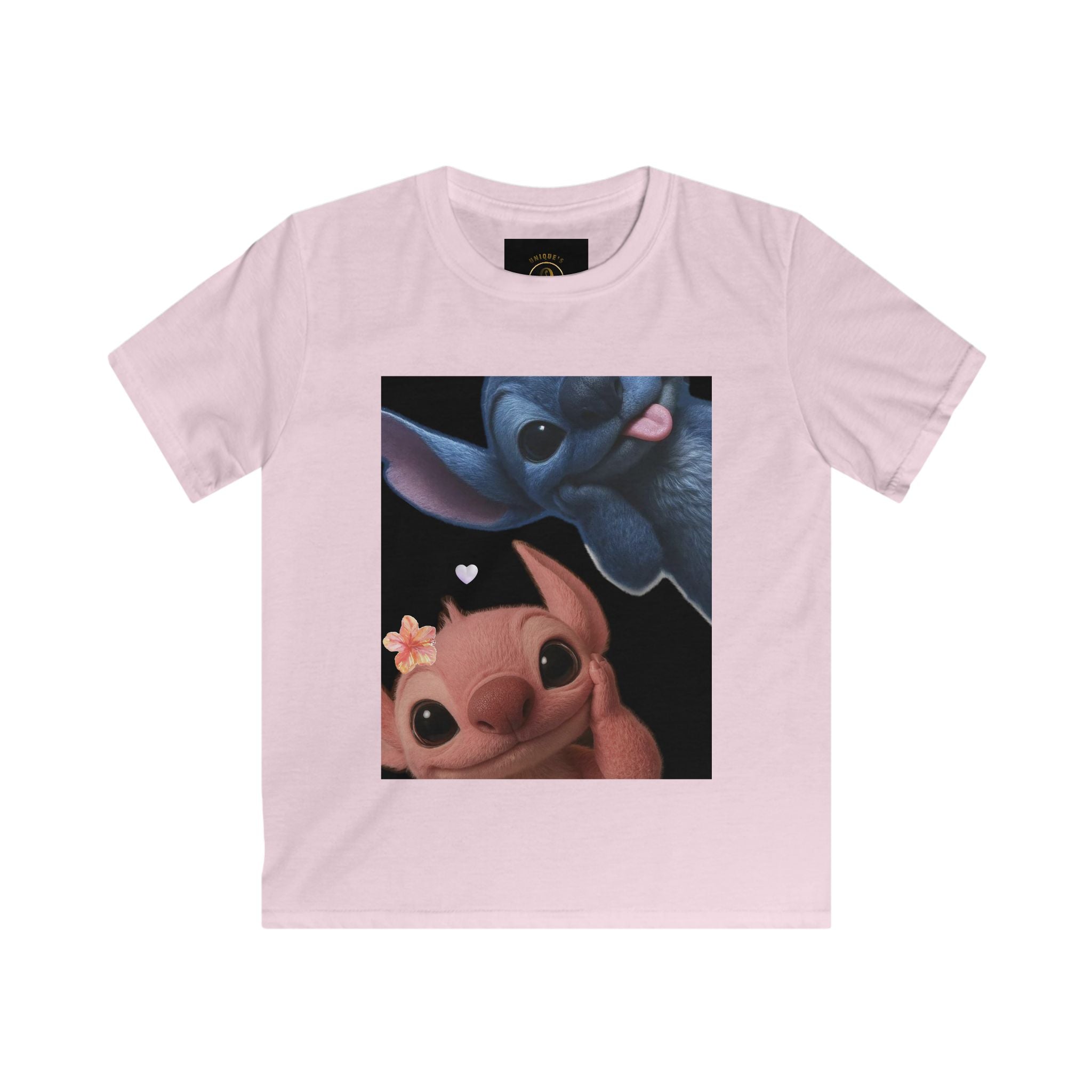 Cute Alien Friends Kids T-Shirt — Adorable Stitch & Angel Print