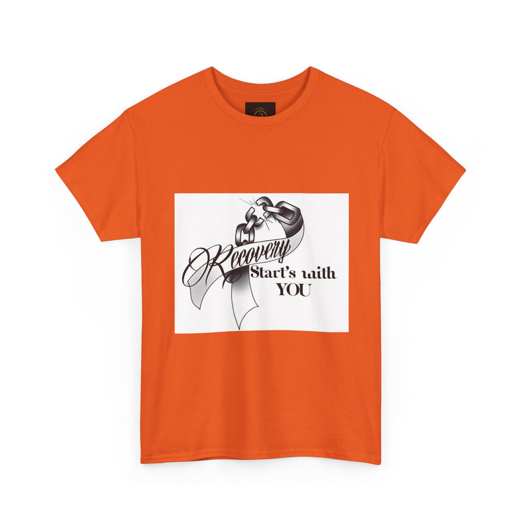 Recovery Starts With You Tee — Rose & Ribbon Awareness T‑Shirt