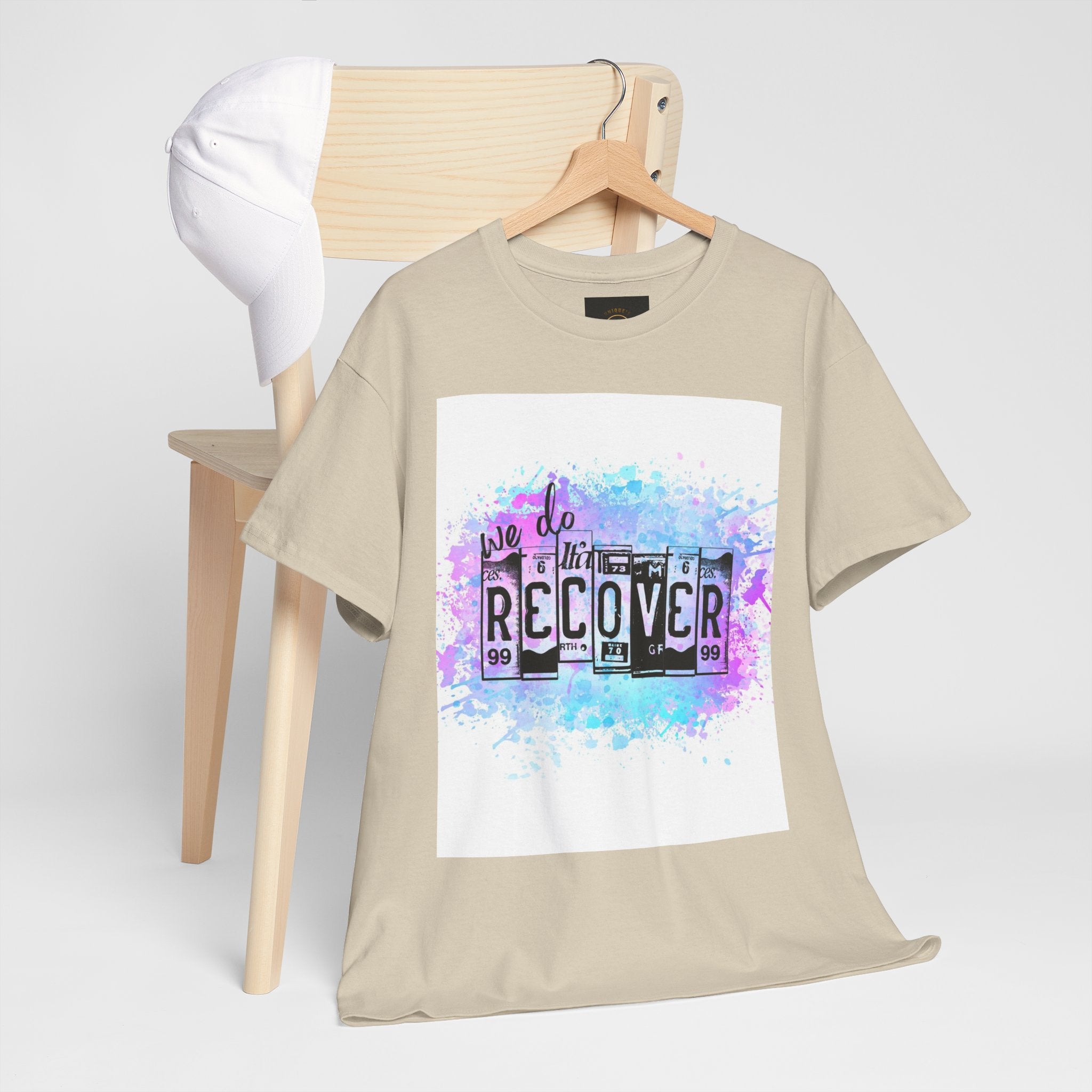 Overdose Awareness T-Shirt — 'We Do Recover' Purple Ribbon Recovery Tee