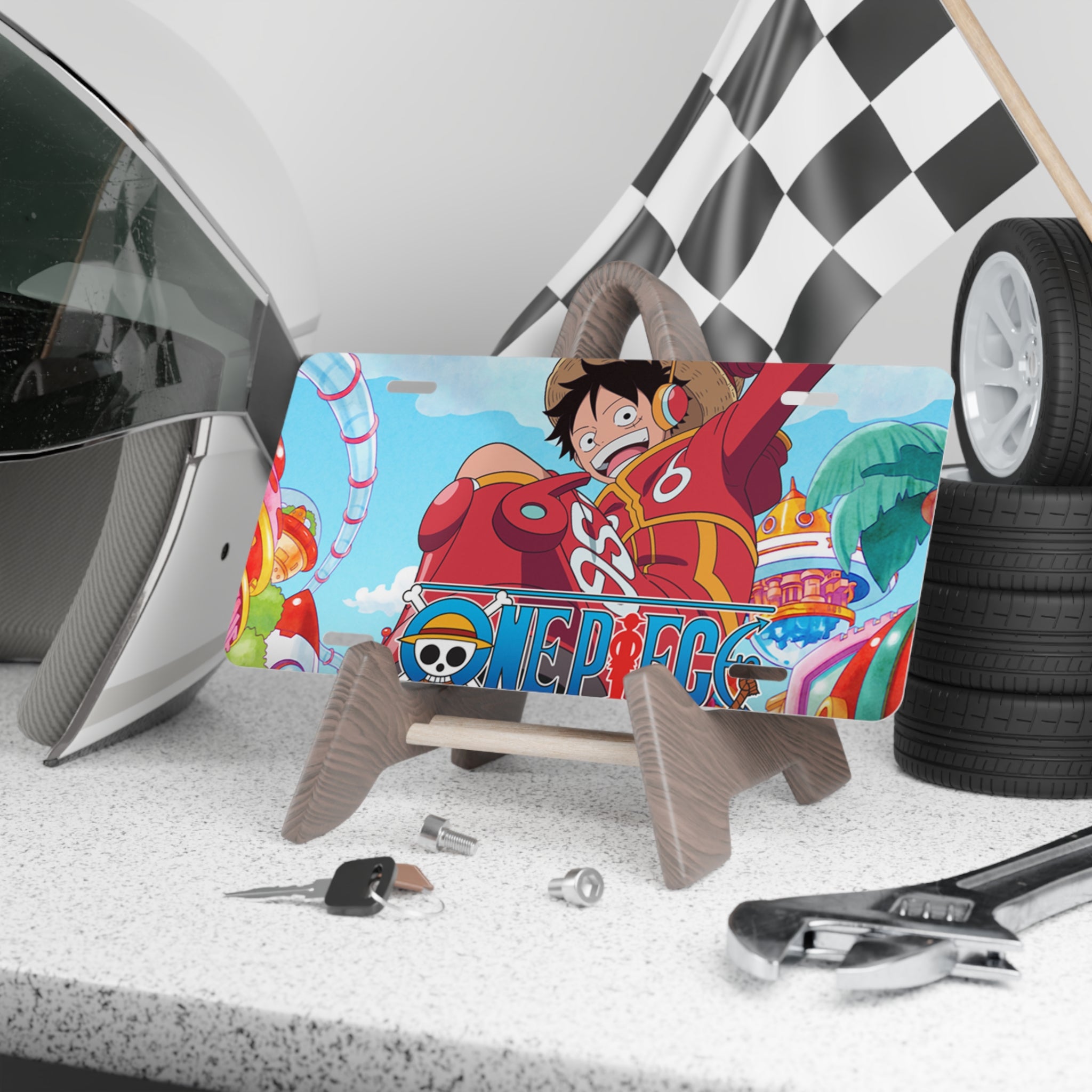 One Piece Luffy Vanity Plate — Anime License Plate Decor