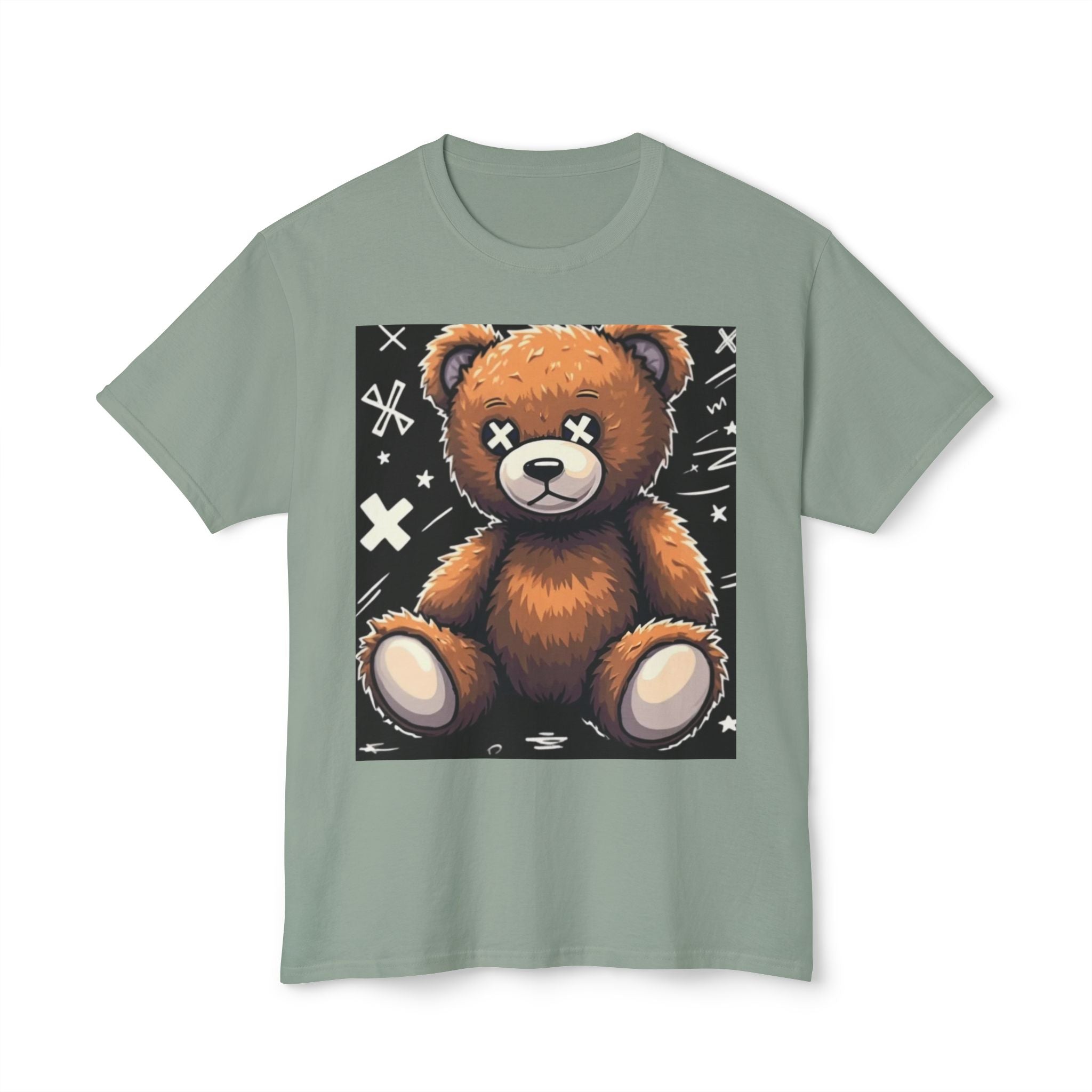 T-Shirt — Vintage Injured Teddy Bear "I Never Look Back, I Have Back Pain" Graphic