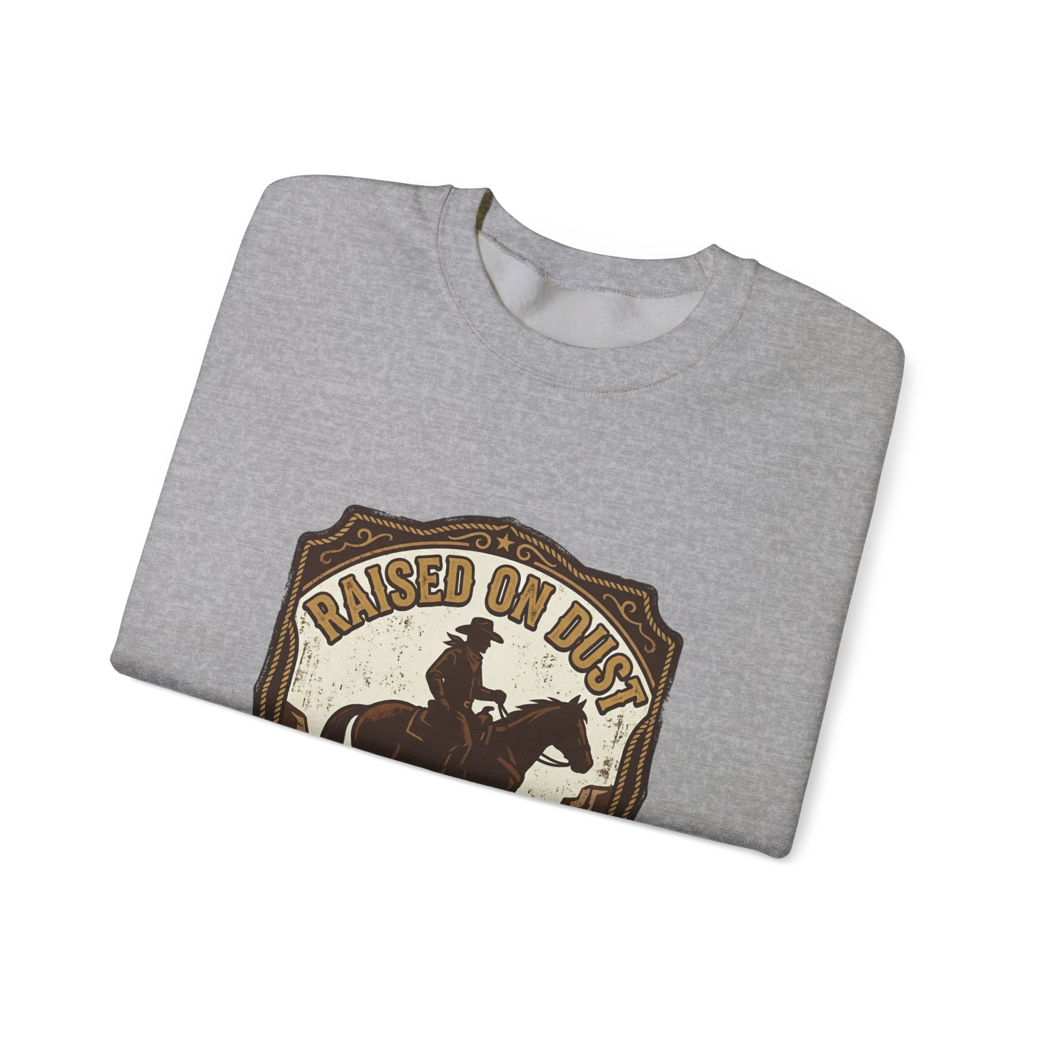 Raised on Dust Crewneck Sweatshirt | Western Americana Vintage rodeo, frontier