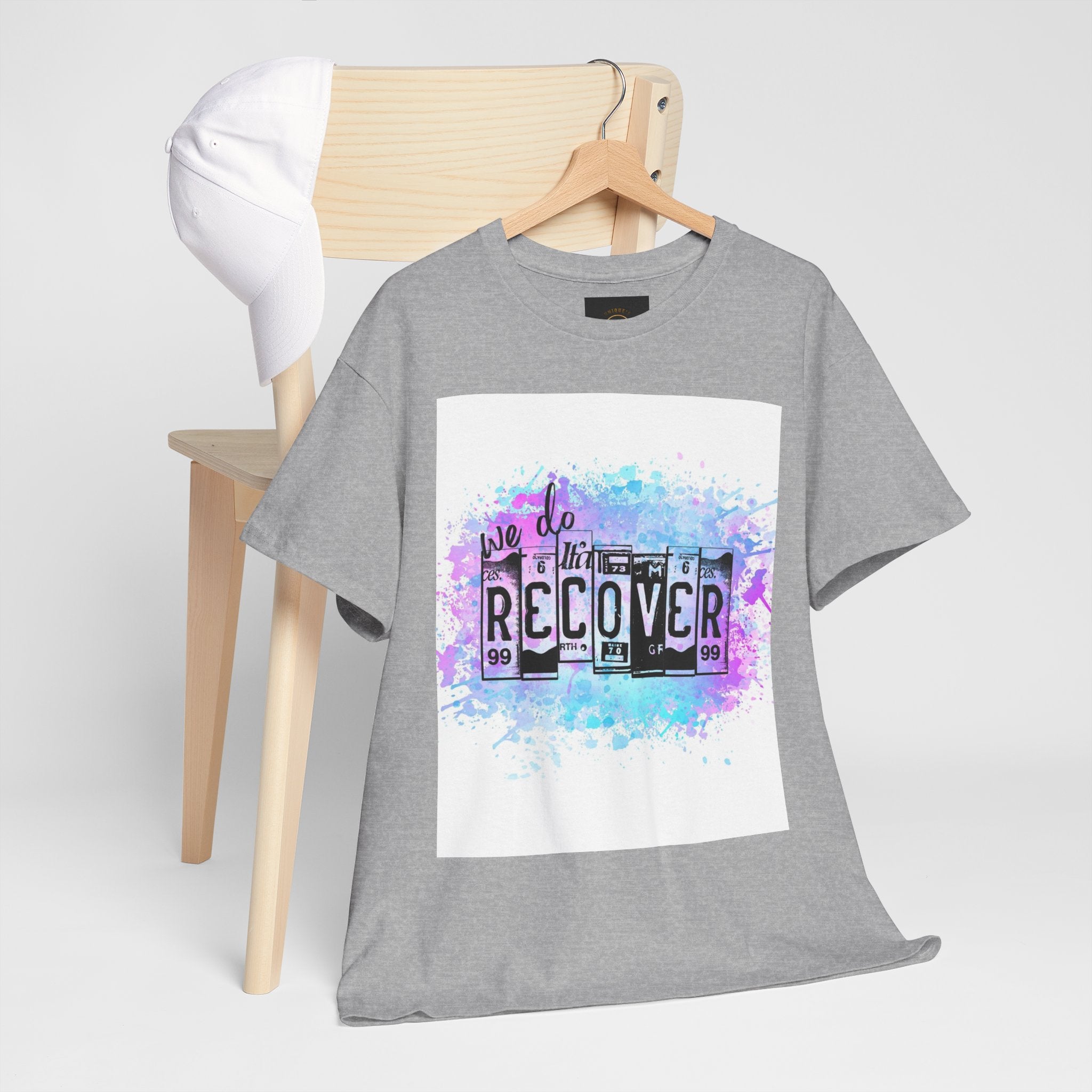 Overdose Awareness T-Shirt — 'We Do Recover' Purple Ribbon Recovery Tee