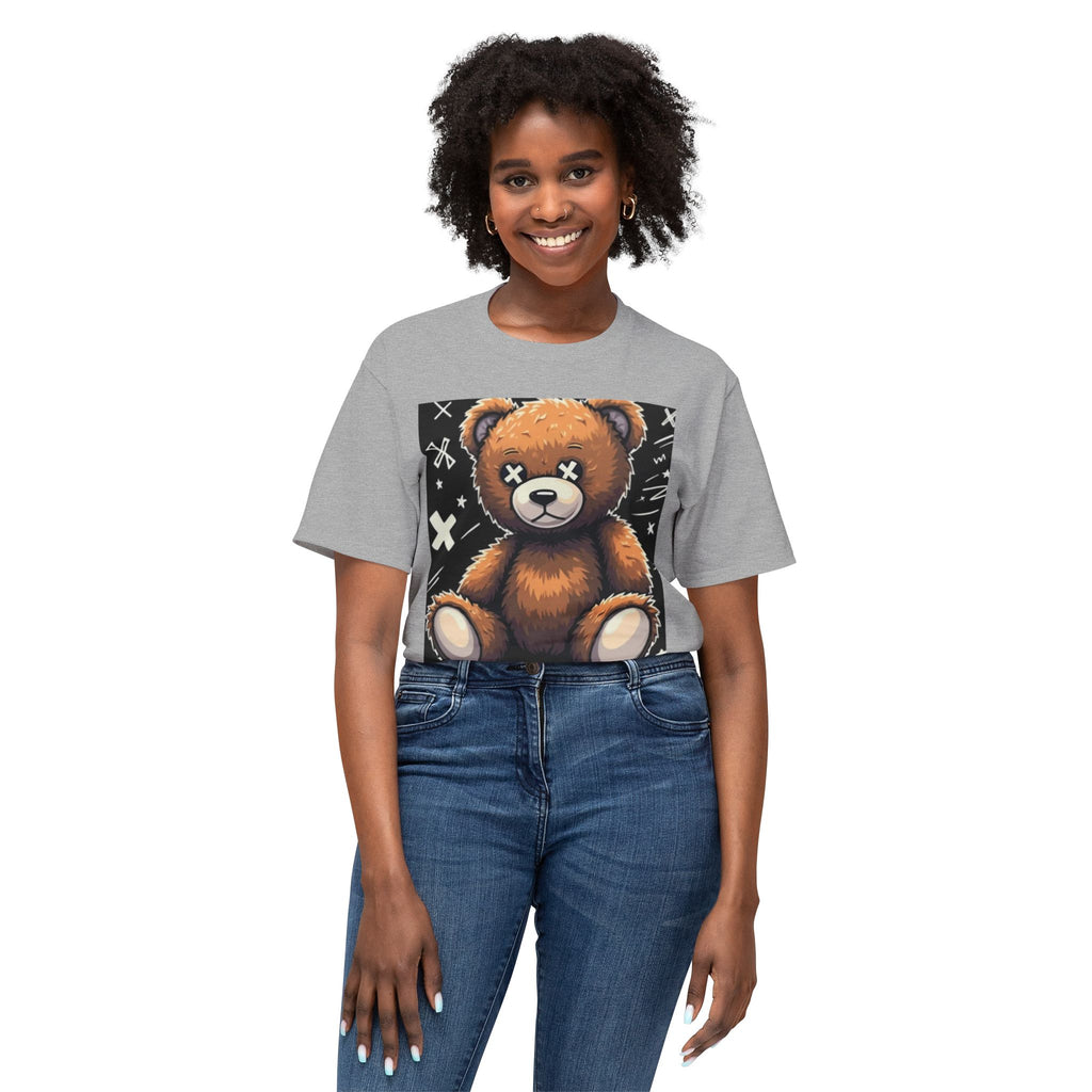 T-Shirt — Vintage Injured Teddy Bear "I Never Look Back, I Have Back Pain" Graphic