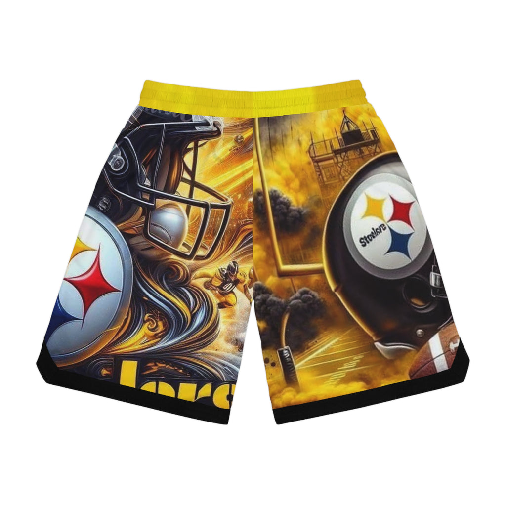 Pittsburgh Steelers Graphic Basketball Shorts — All-Over Print