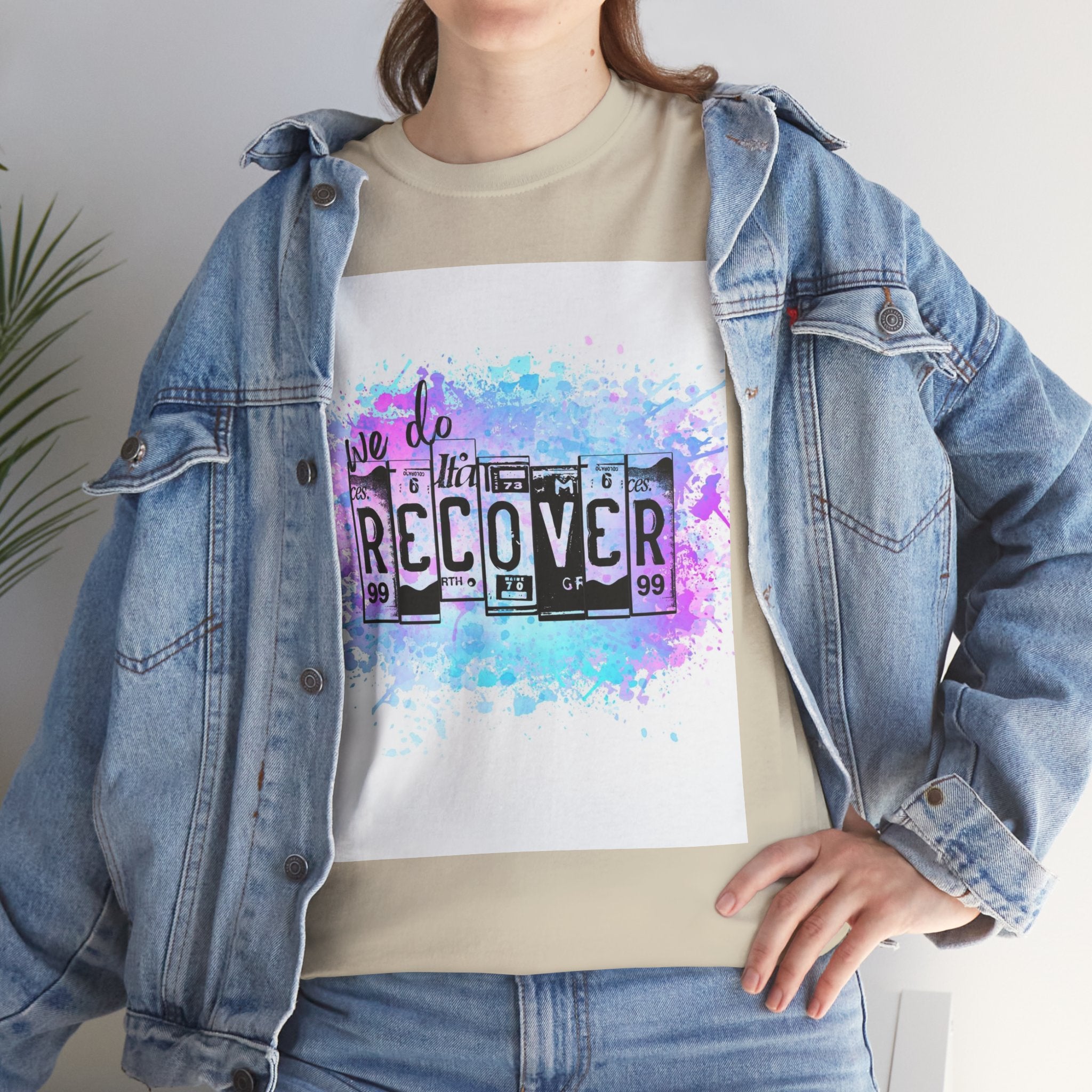 Overdose Awareness T-Shirt — 'We Do Recover' Purple Ribbon Recovery Tee
