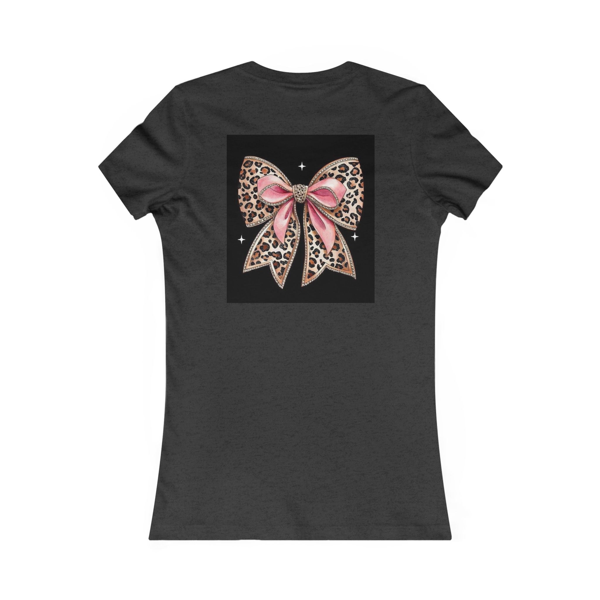 Women's Tee — "Peace Is the New Pretty" Neon Graphic with Leopard Bow