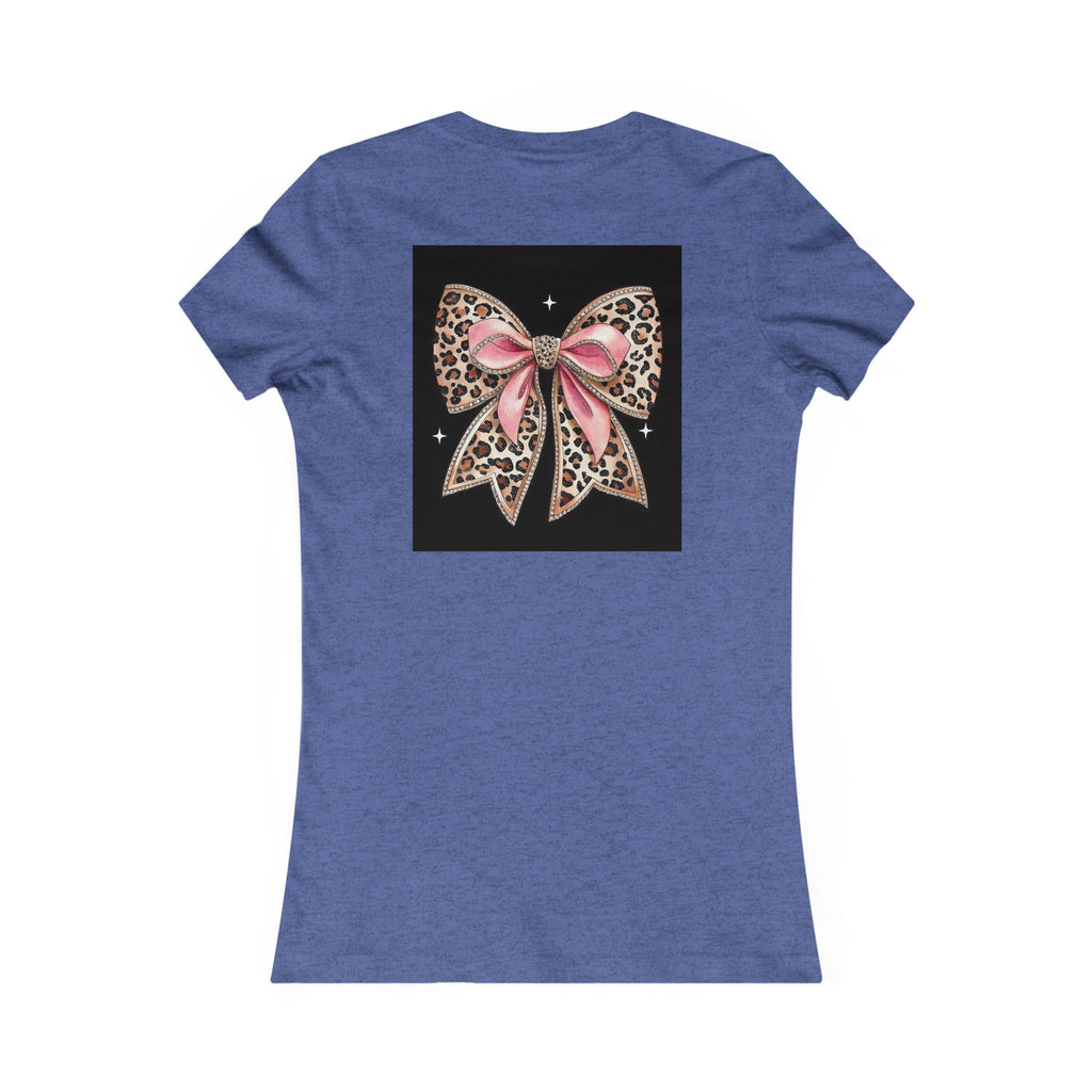 Women's Tee — "Peace Is the New Pretty" Neon Graphic with Leopard Bow