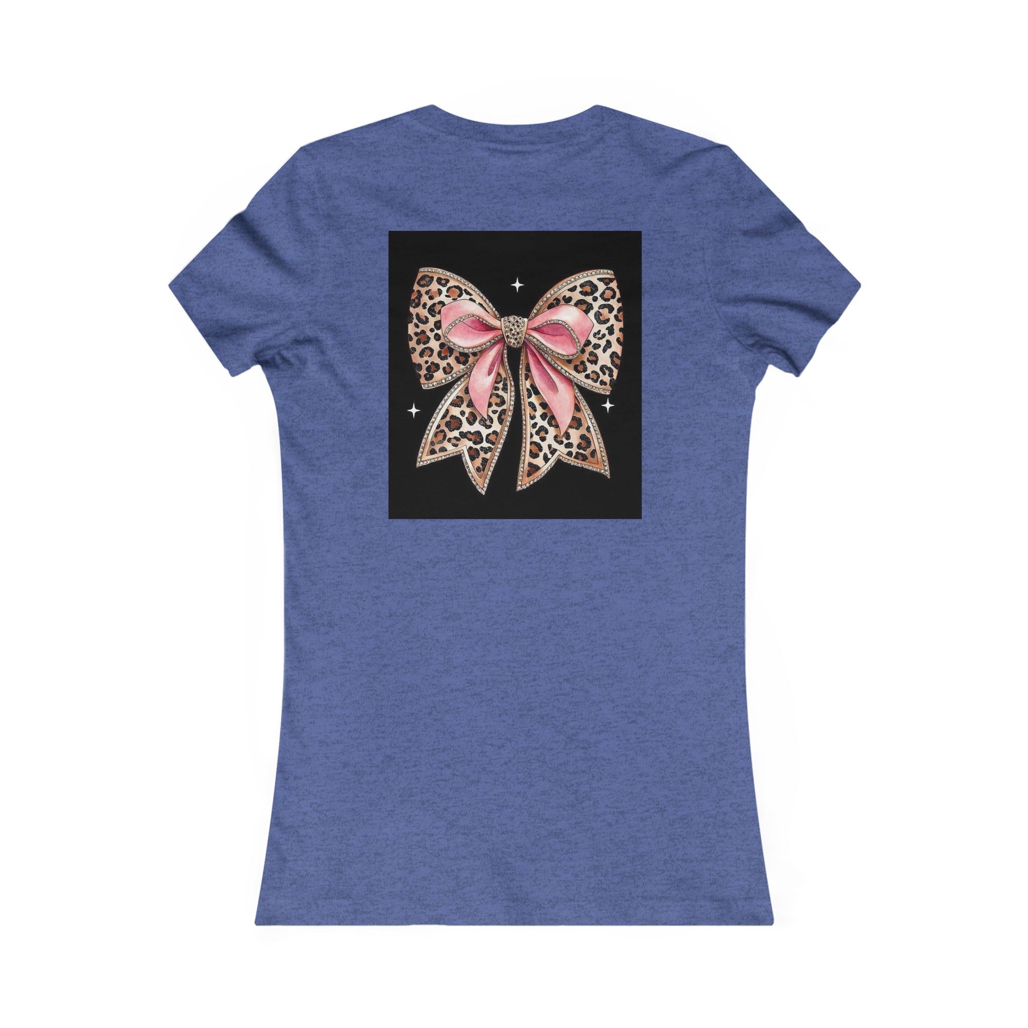 Women's Tee — "Peace Is the New Pretty" Neon Graphic with Leopard Bow