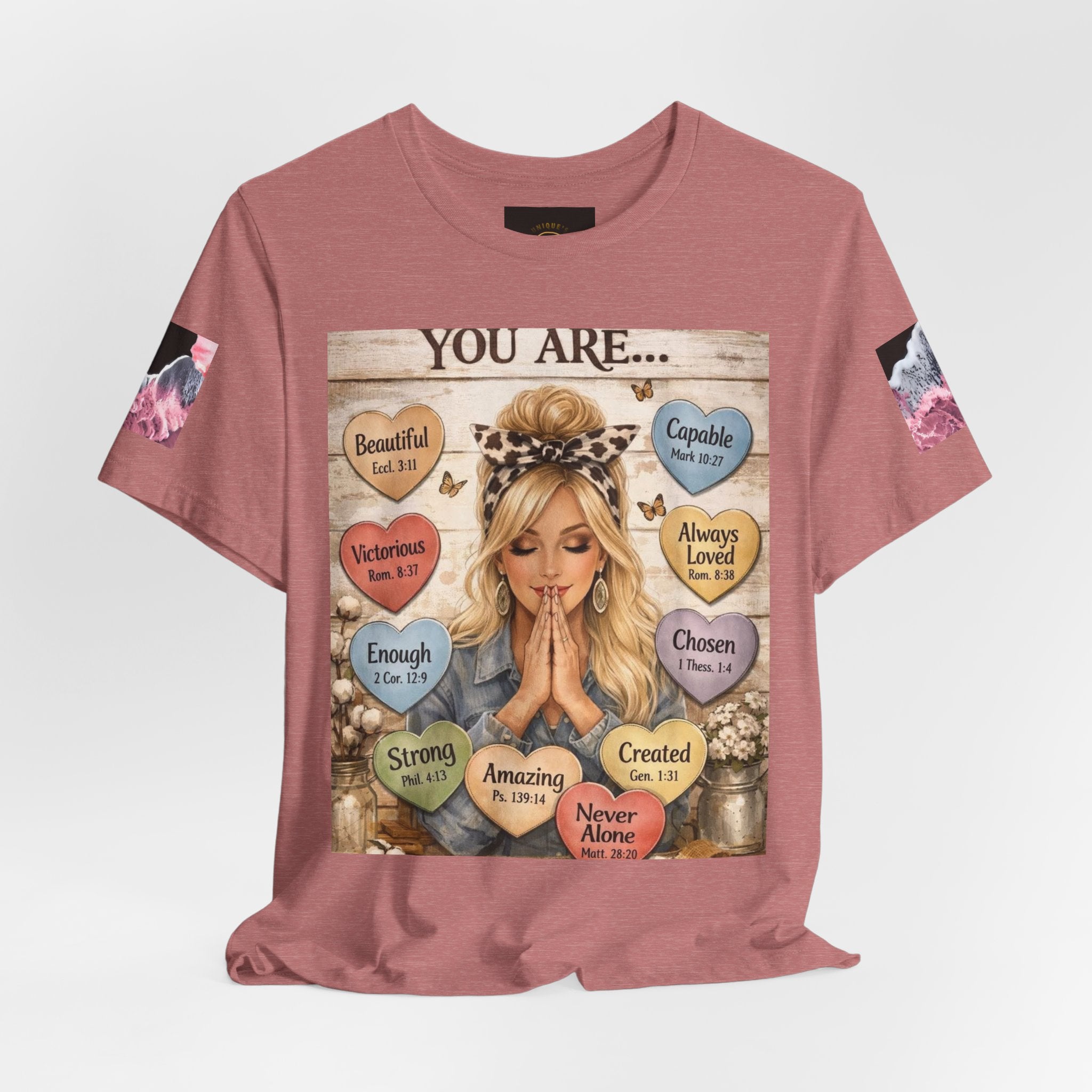 Faith-Based Graphic Tee — "You Are..." Inspirational Scripture Design
