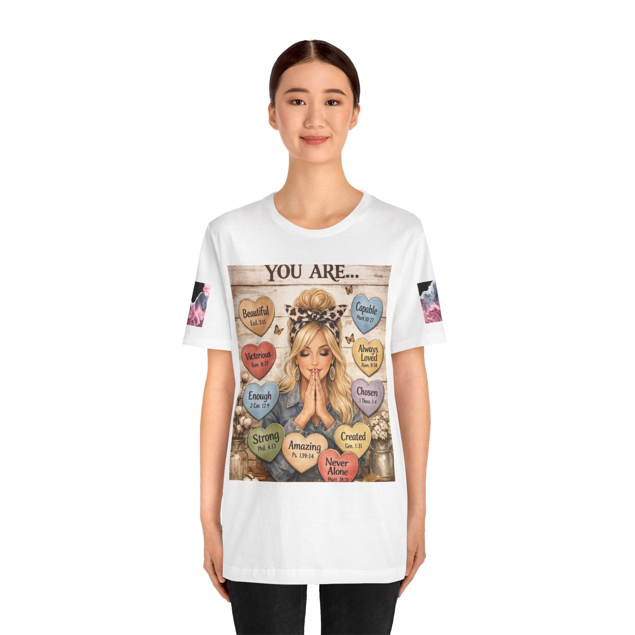 Faith-Based Graphic Tee — "You Are..." Inspirational Scripture Design