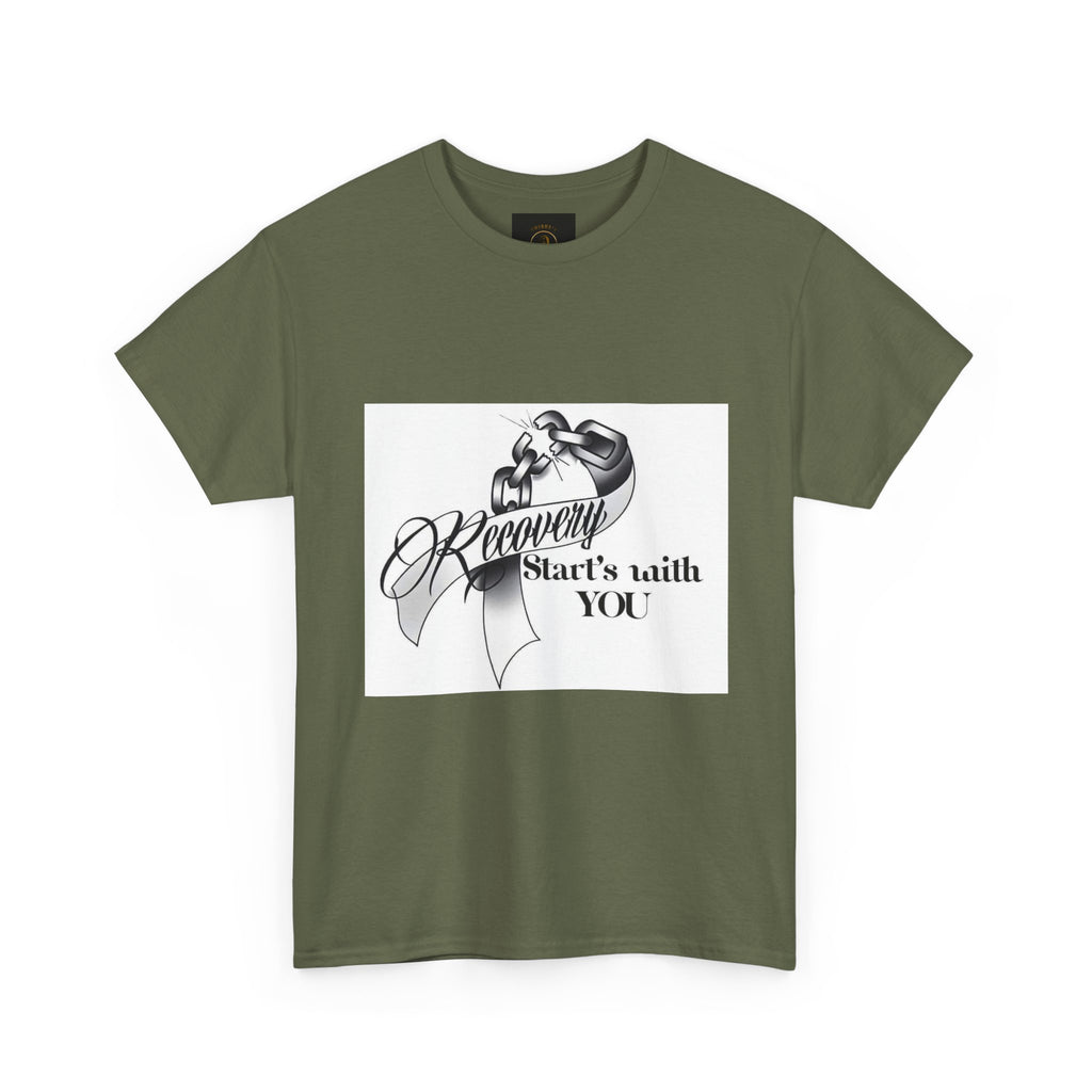 Recovery Starts With You Tee — Rose & Ribbon Awareness T‑Shirt